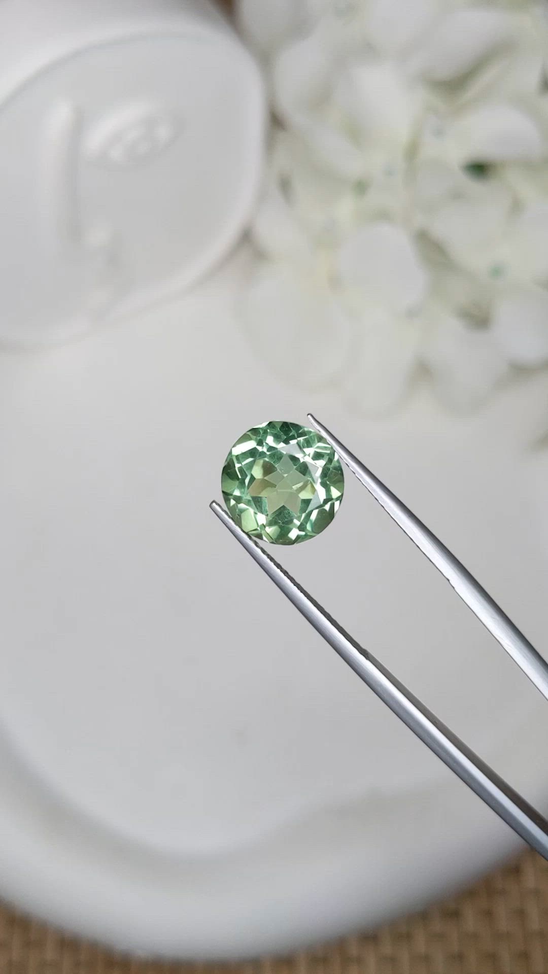 4.86 Ct. Green Prasiolite from Brazil Size Video
