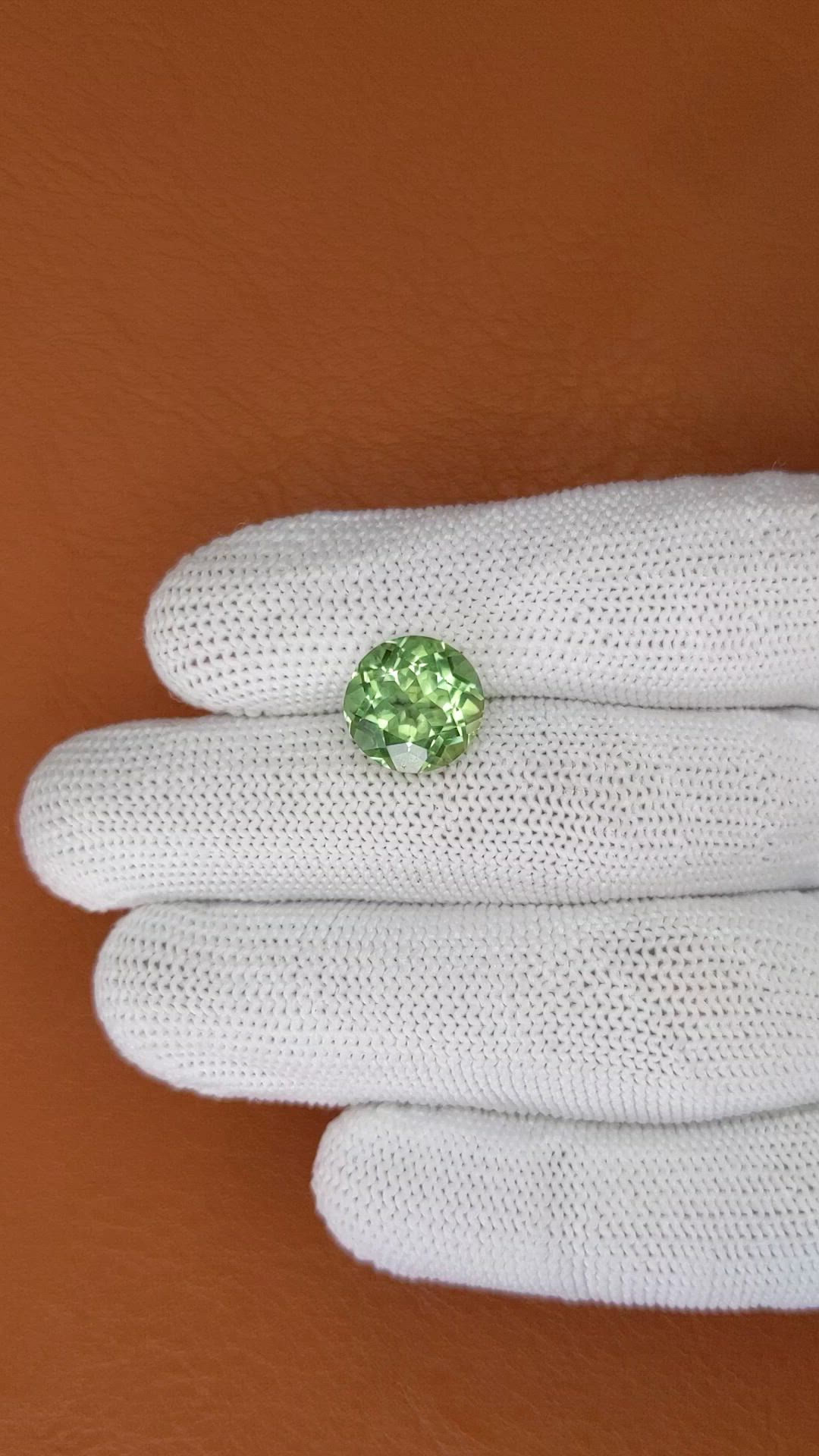 4.86 Ct. Green Prasiolite from Brazil Size Video