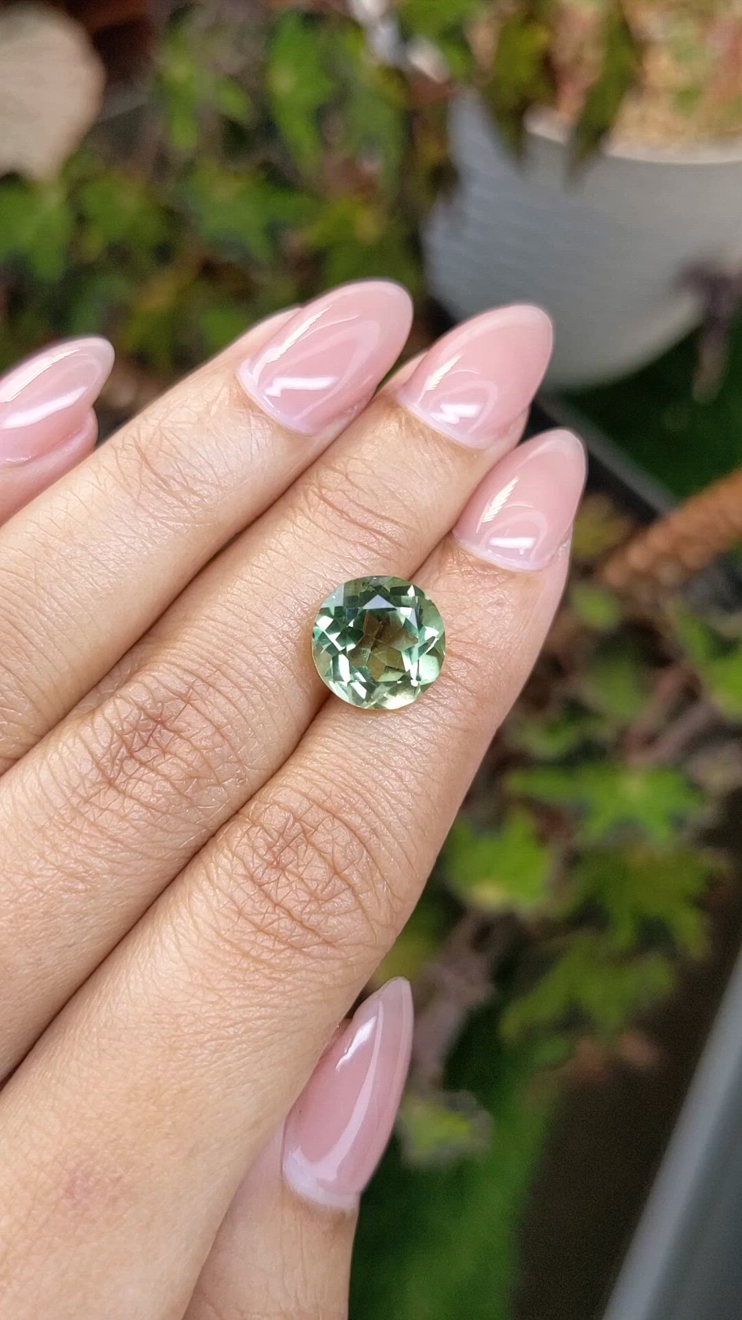4.86 Ct. Green Prasiolite from Brazil Size Video