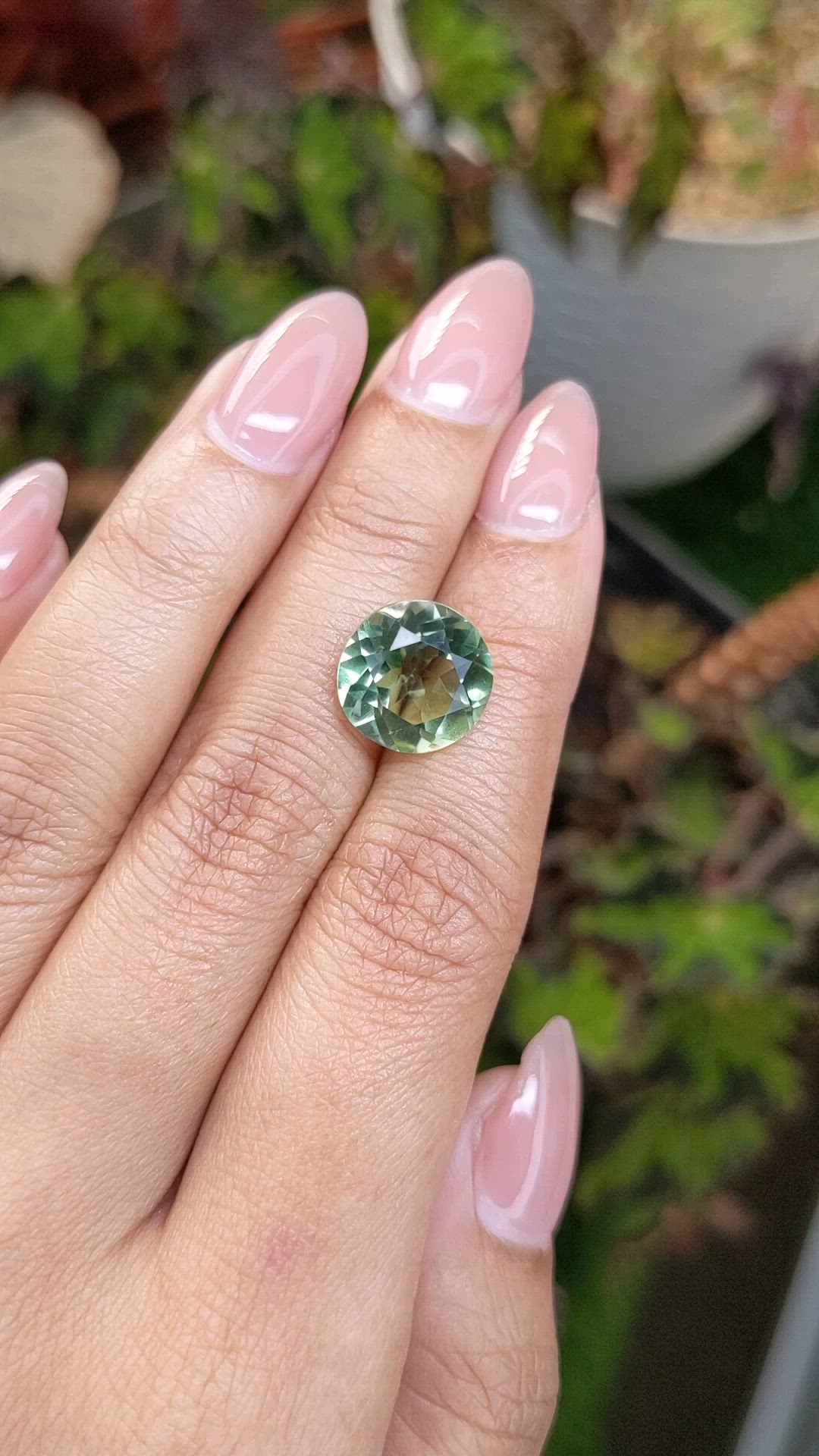 6.11 Ct. Yellowish Green Prasiolite from Brazil Size Video
