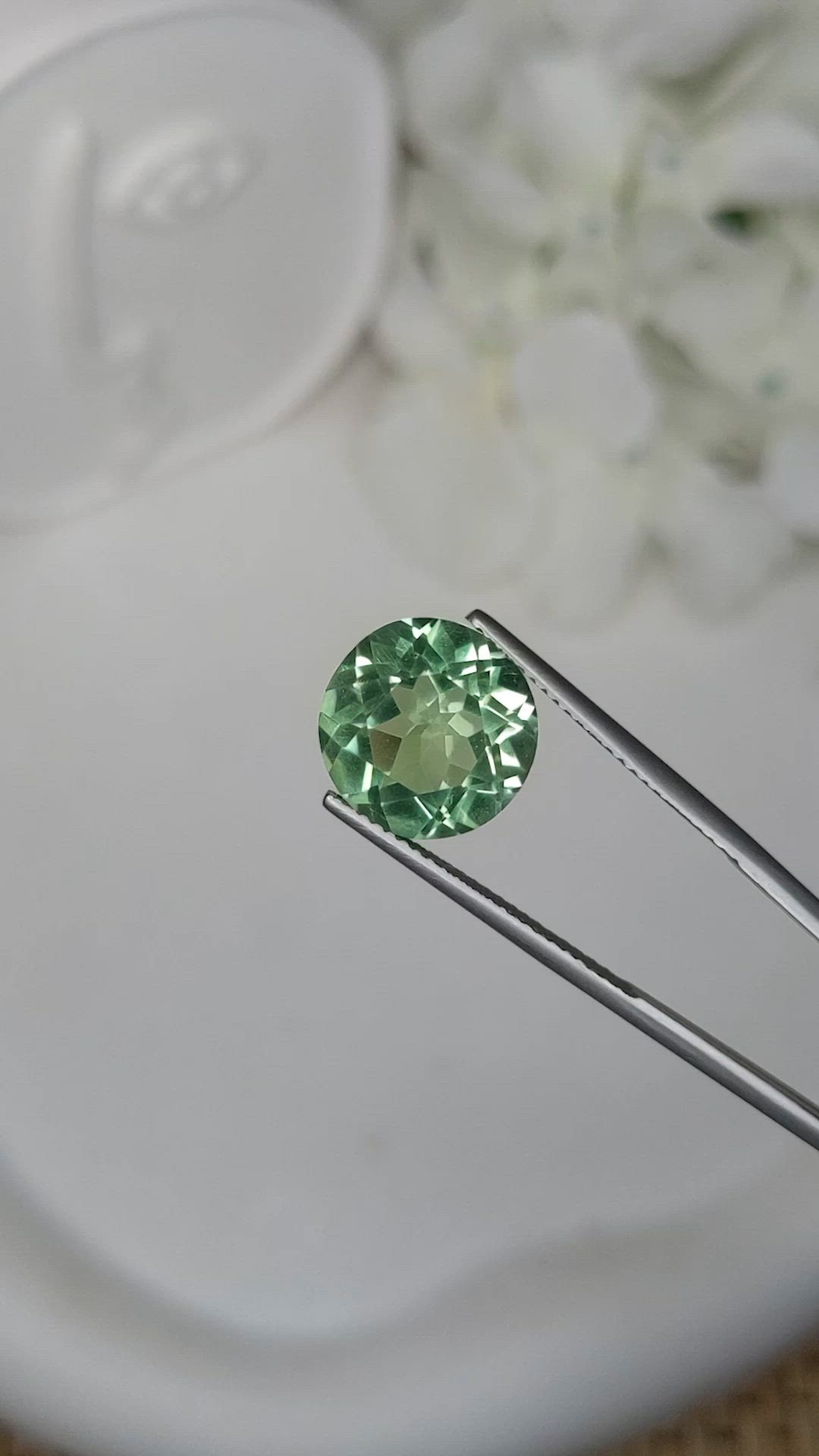 6.11 Ct. Yellowish Green Prasiolite from Brazil Size Video