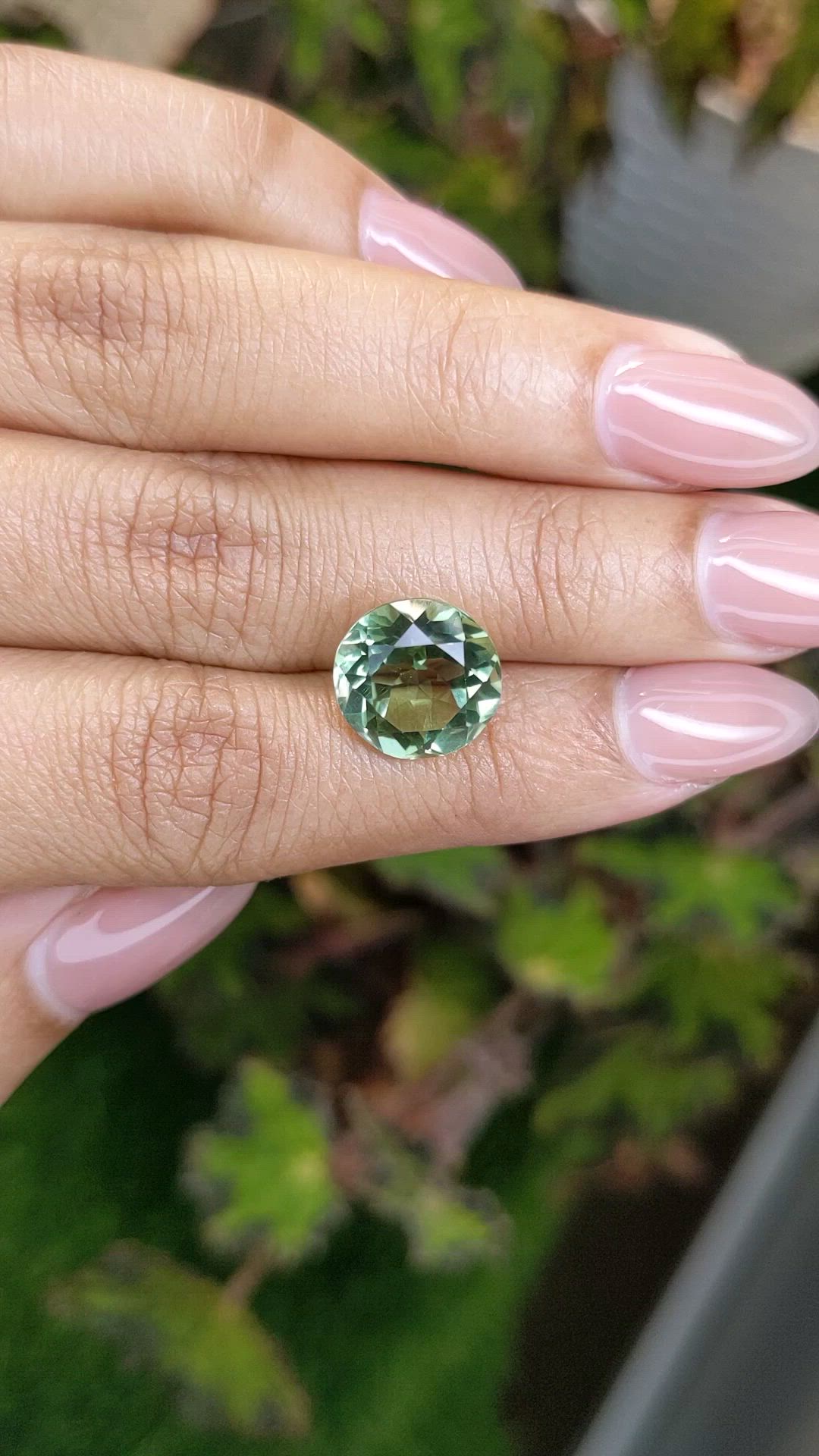 5.84 Ct. Yellowish Green Prasiolite from Brazil Size Video