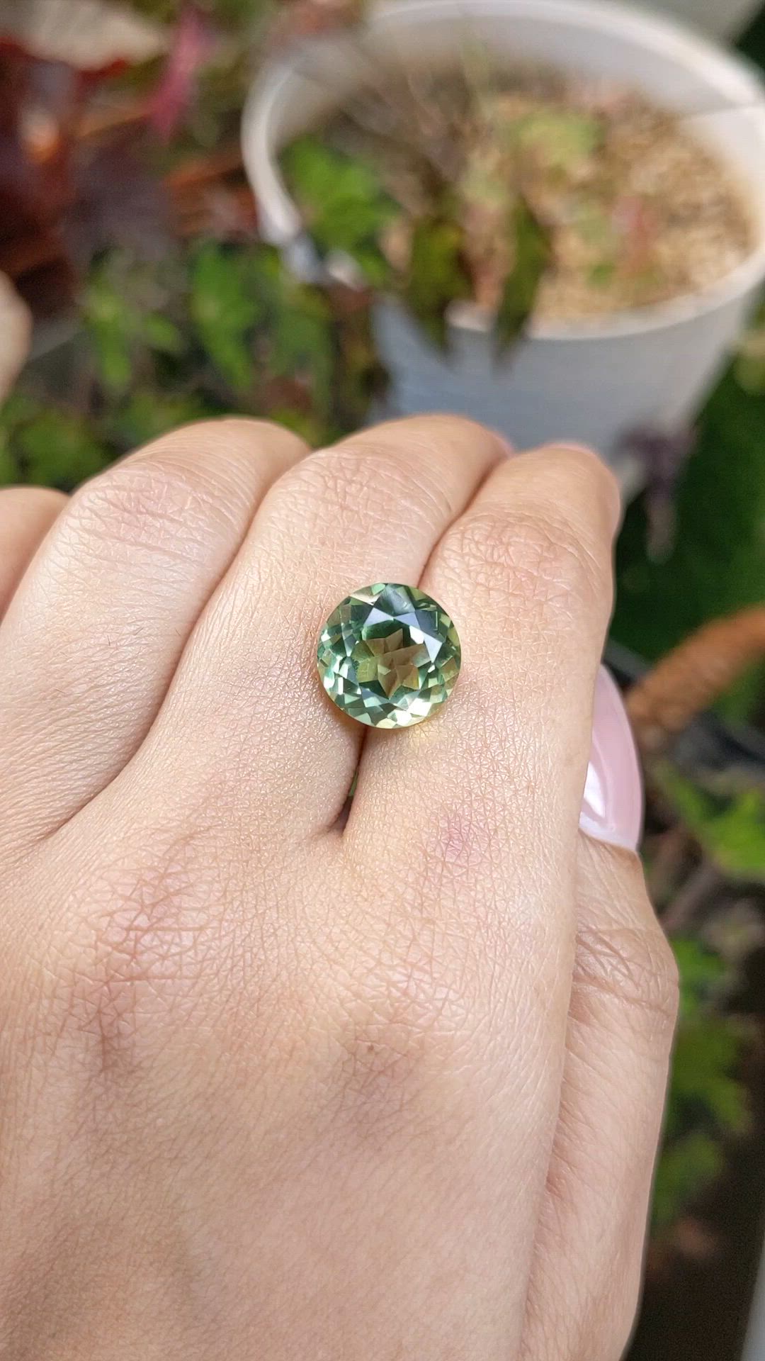 6.02 Ct. Green Prasiolite from Brazil Size Video