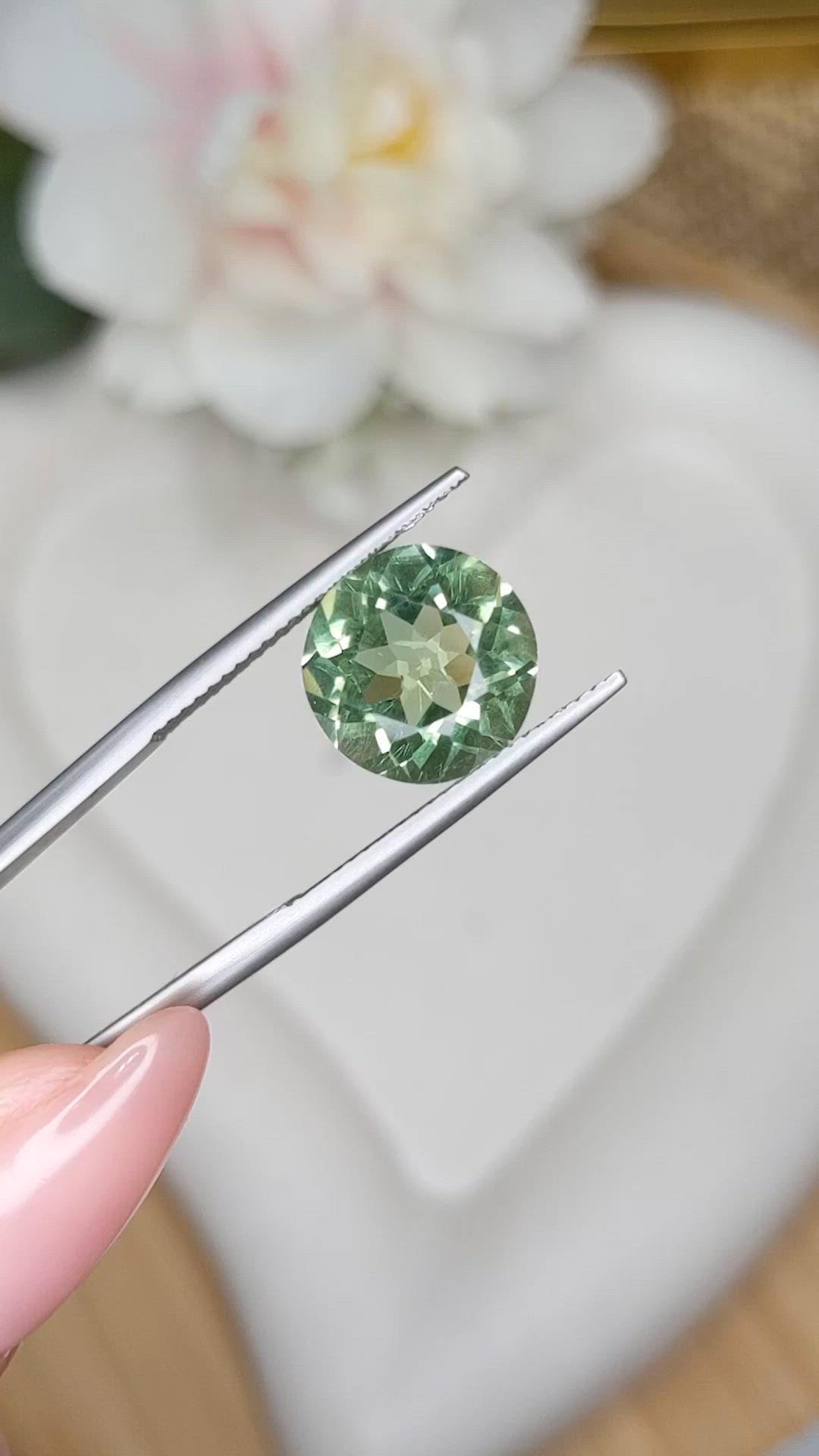 5.10 Ct. Green Prasiolite from Brazil Size Video