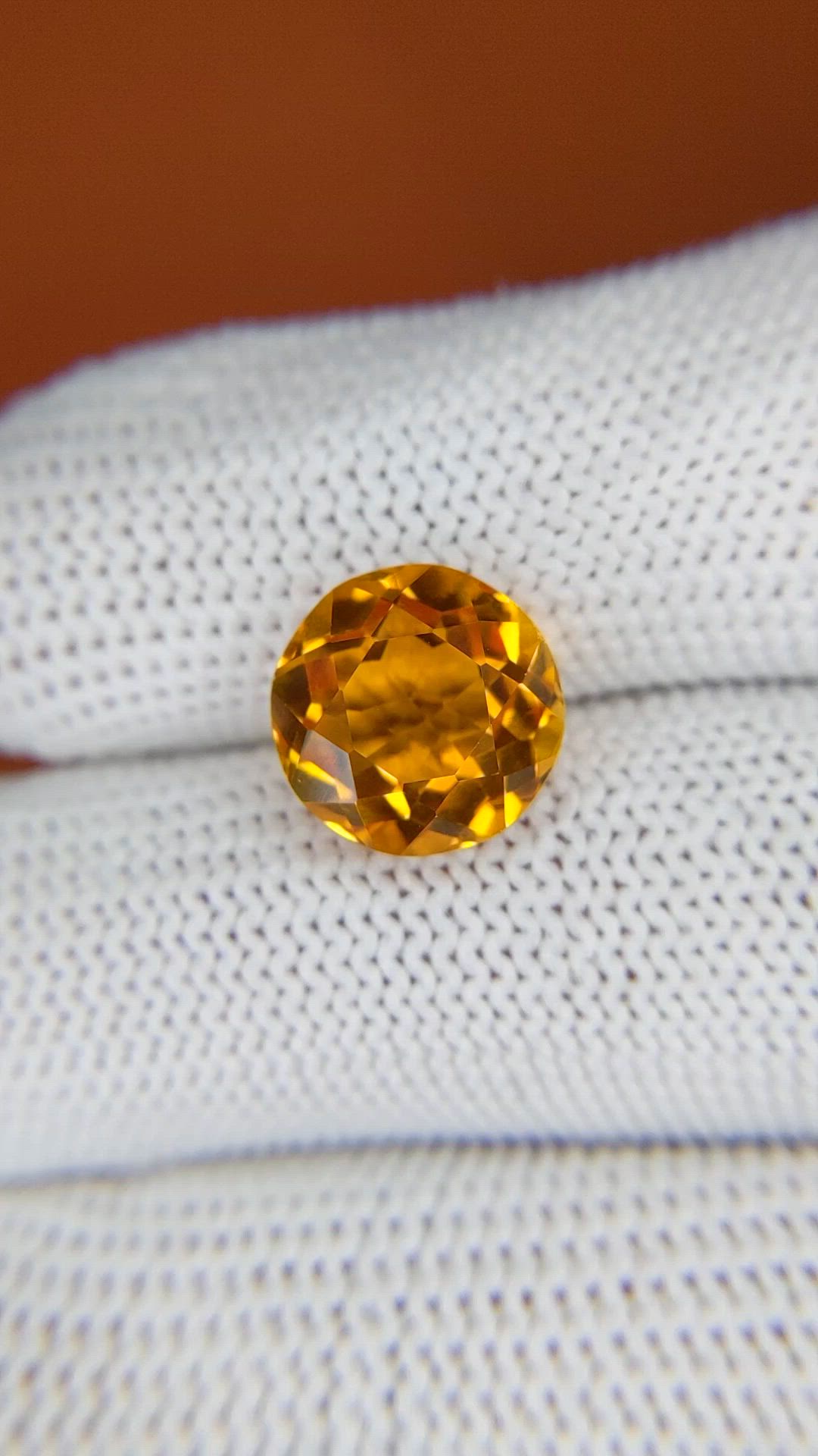 4.60 Ct. Yellowish Orange Citrine from Brazil Size Video