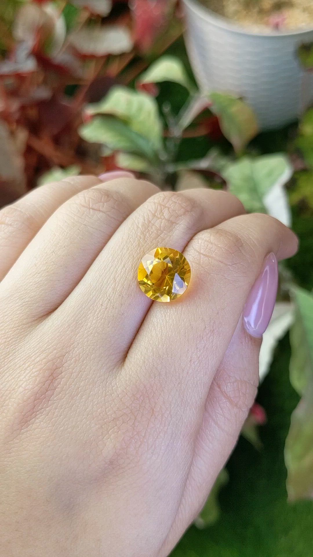 5.26 Ct. Yellow Citrine from Brazil Size Video