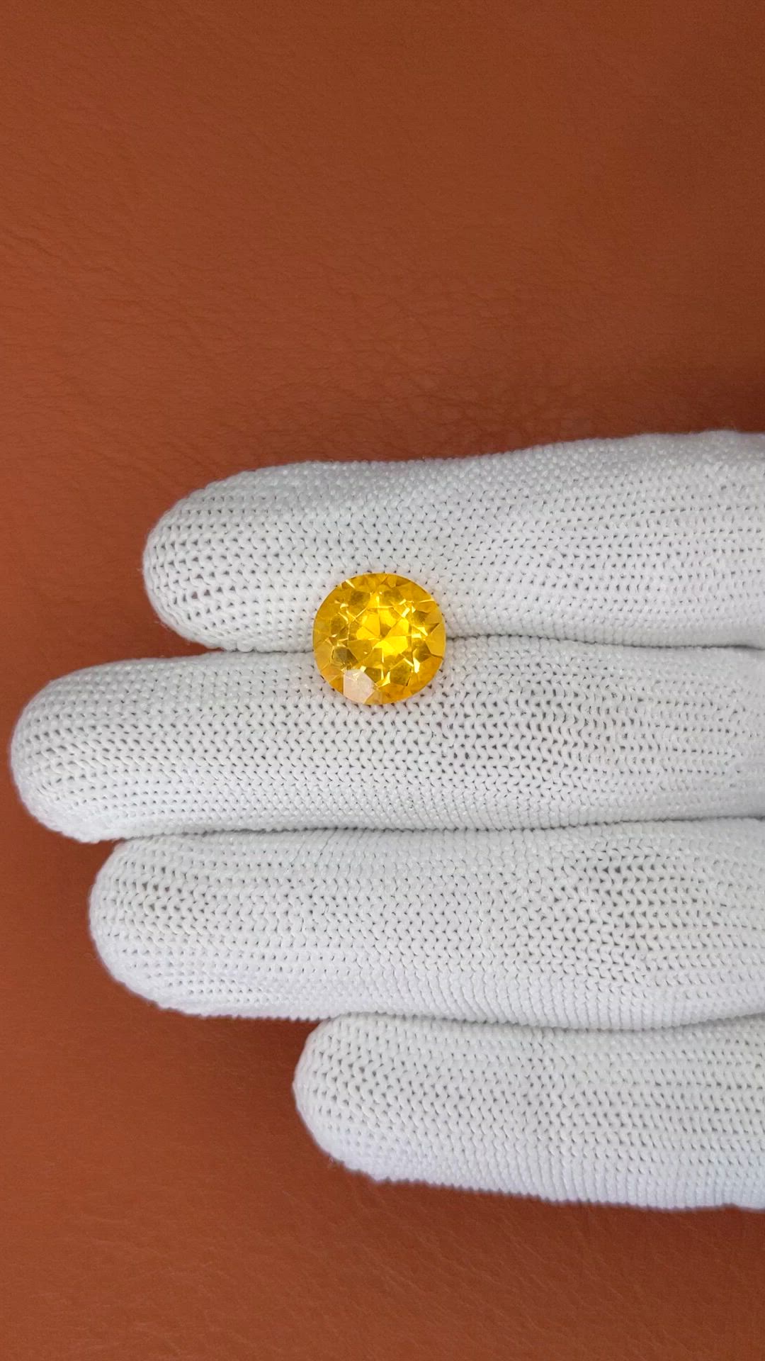 5.26 Ct. Yellow Citrine from Brazil Size Video
