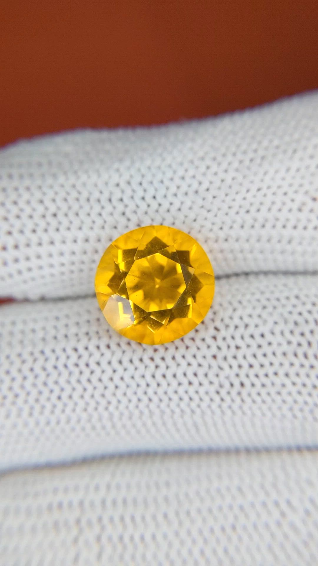 5.26 Ct. Yellow Citrine from Brazil Size Video