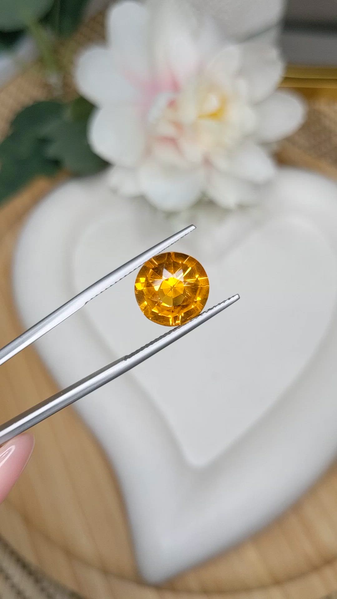 4.88 Ct. Yellowish Orange Citrine from Brazil Size Video