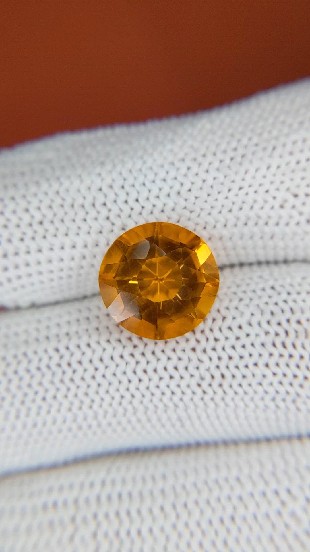 4.88 Ct. Yellowish Orange Citrine from Brazil Size Video
