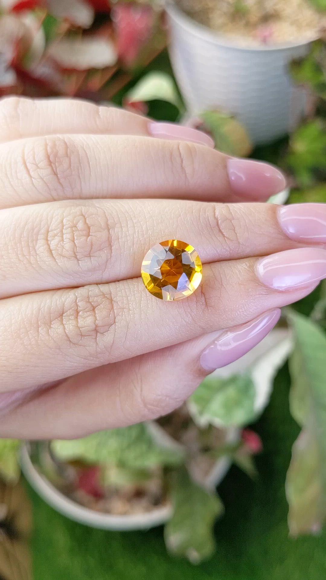 4.88 Ct. Yellowish Orange Citrine from Brazil Size Video