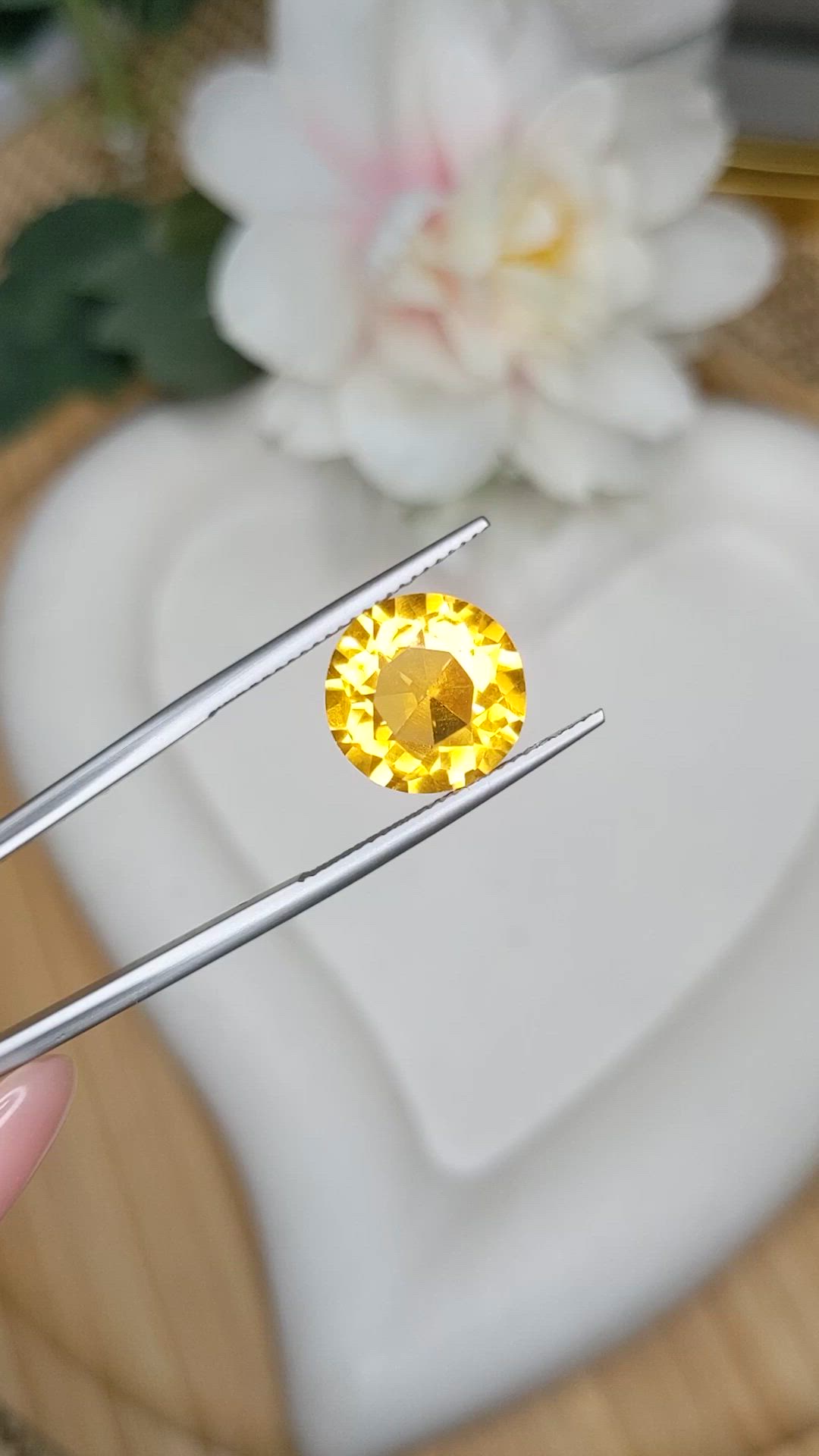 5.58 Ct. Golden Citrine from Brazil Size Video