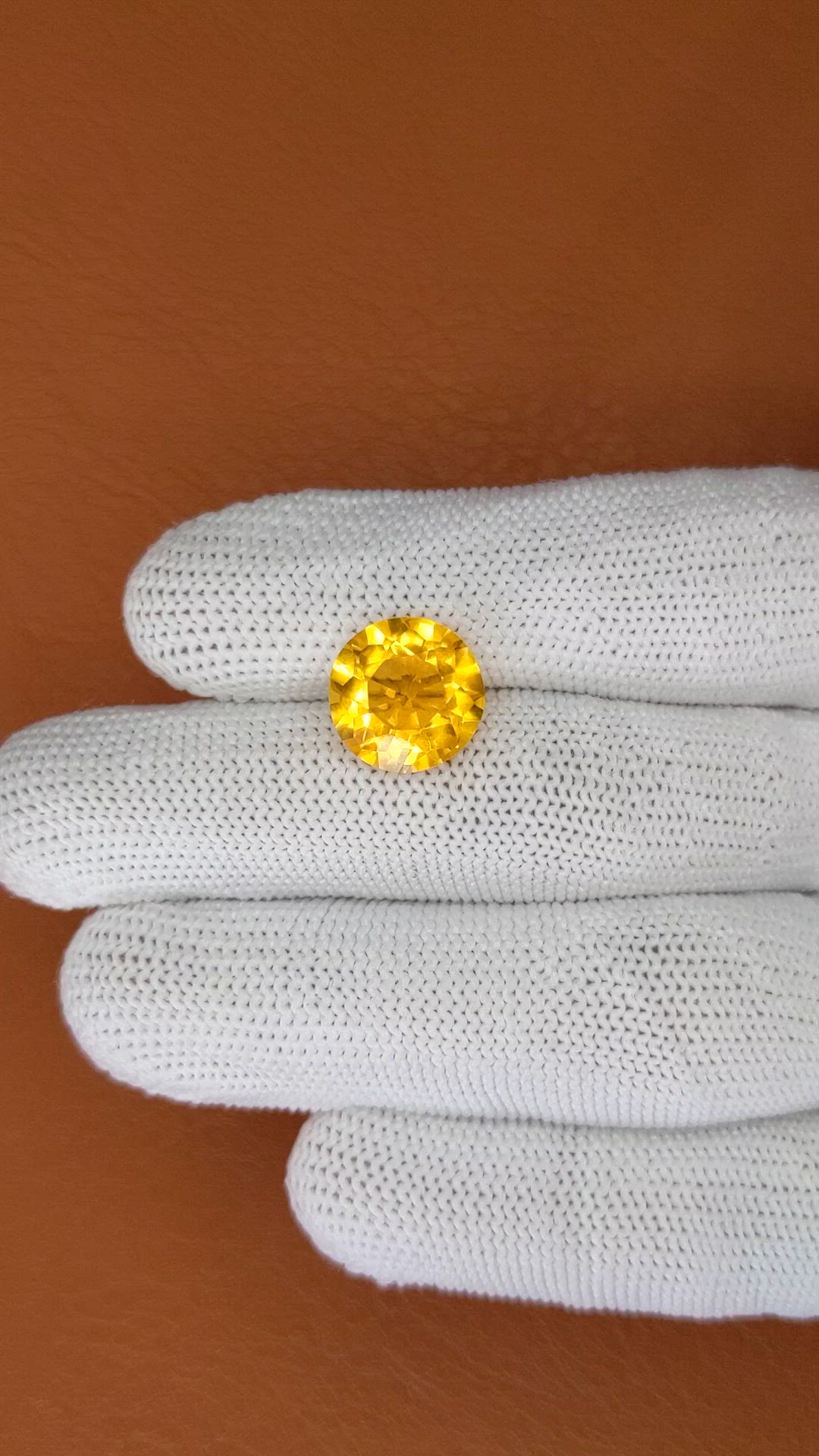 5.58 Ct. Golden Citrine from Brazil Size Video