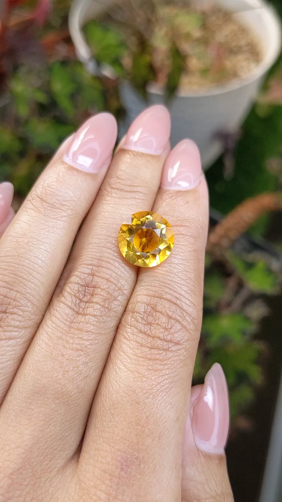 6.05 Ct. Yellow Citrine from Brazil Size Video