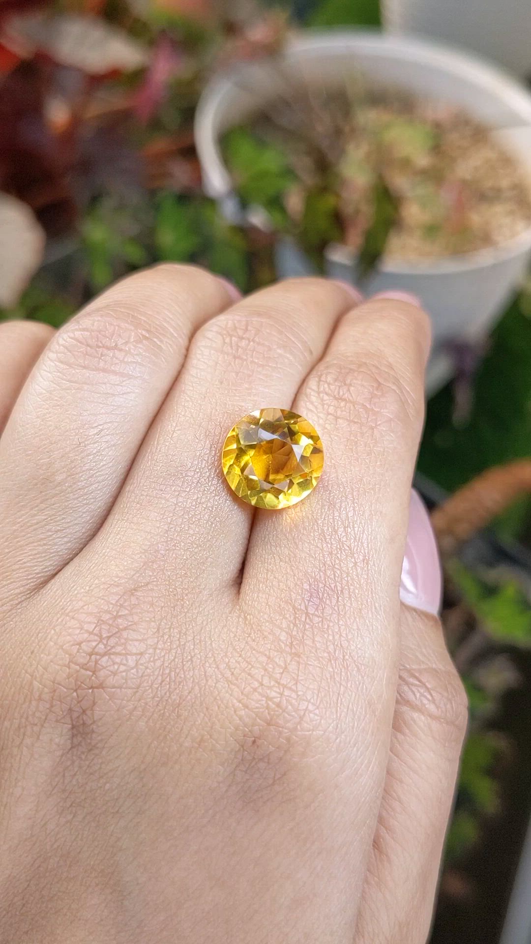 6.05 Ct. Yellow Citrine from Brazil Size Video