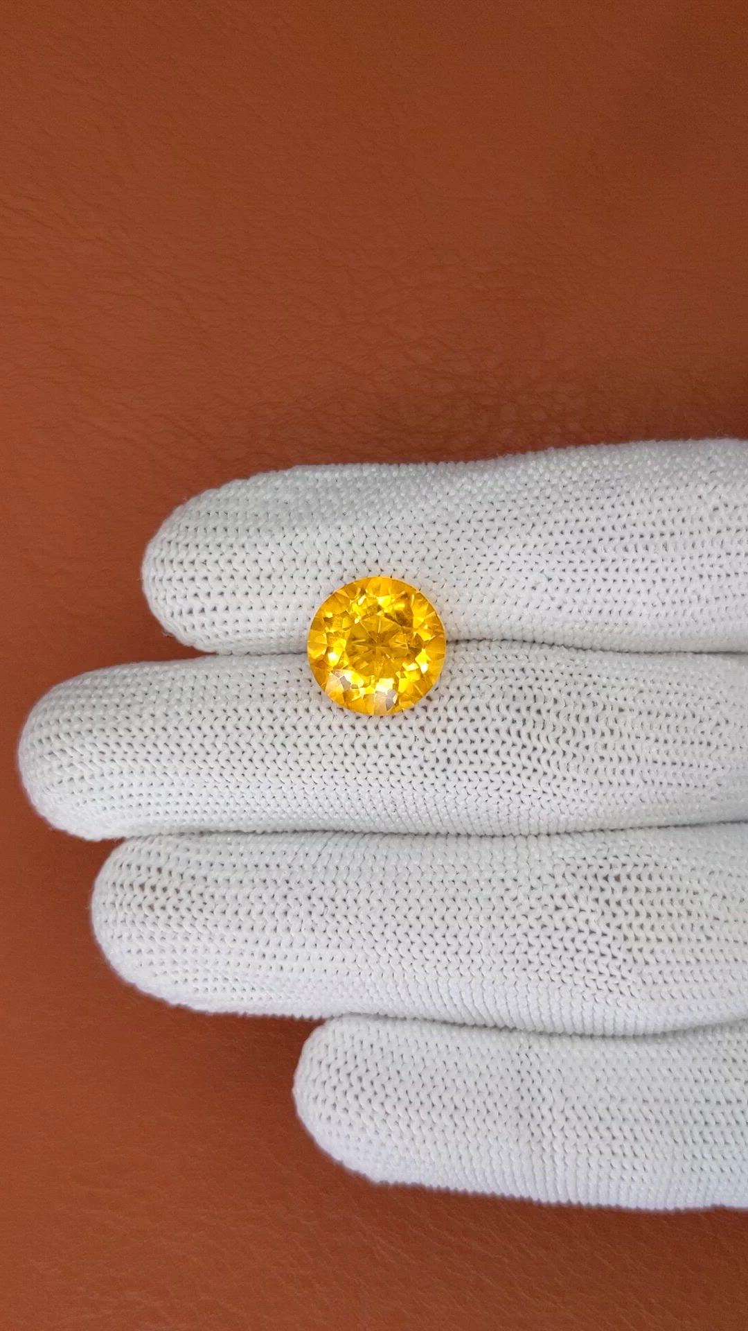 6.05 Ct. Yellow Citrine from Brazil Size Video