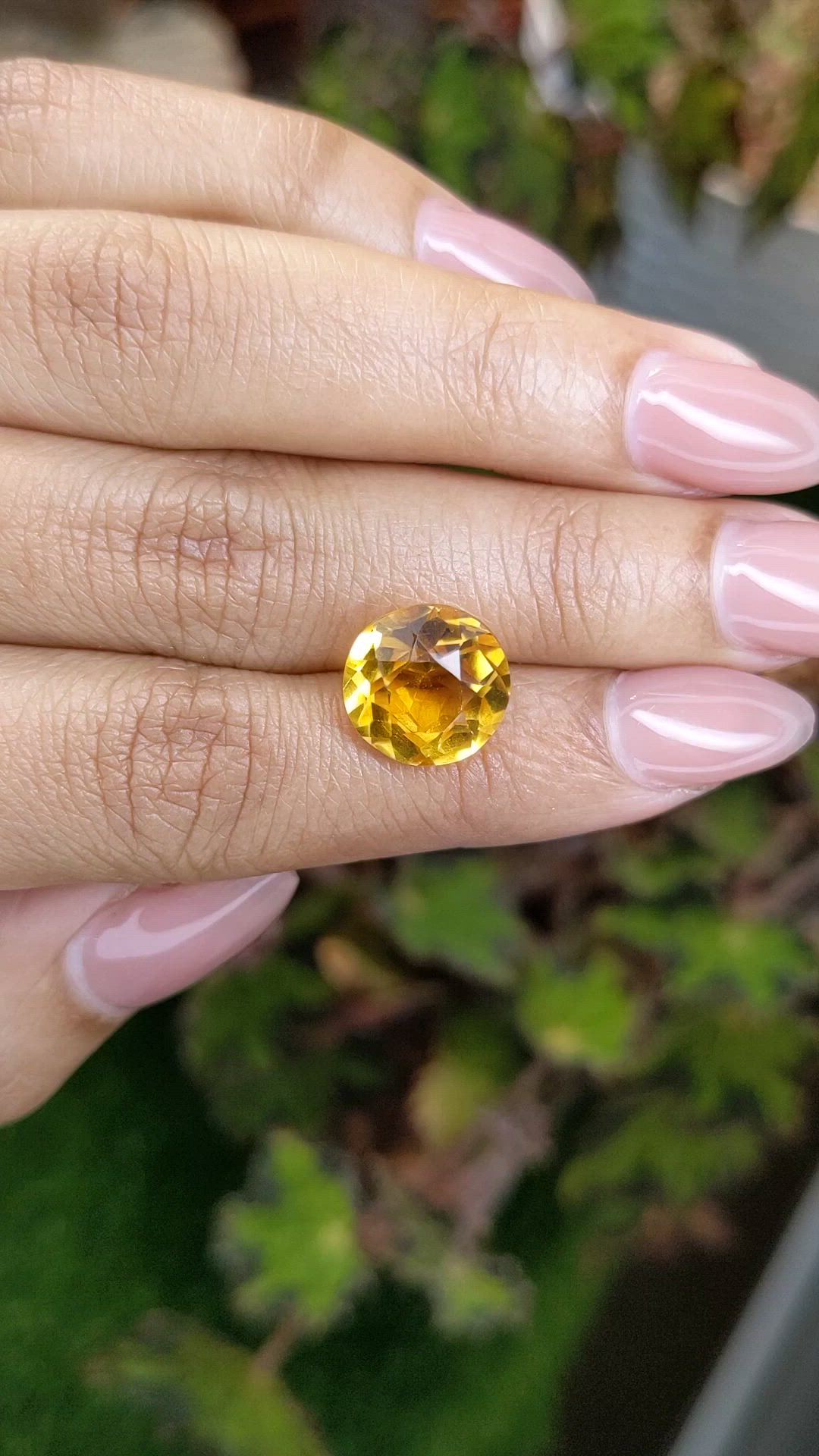 6.05 Ct. Yellow Citrine from Brazil Size Video