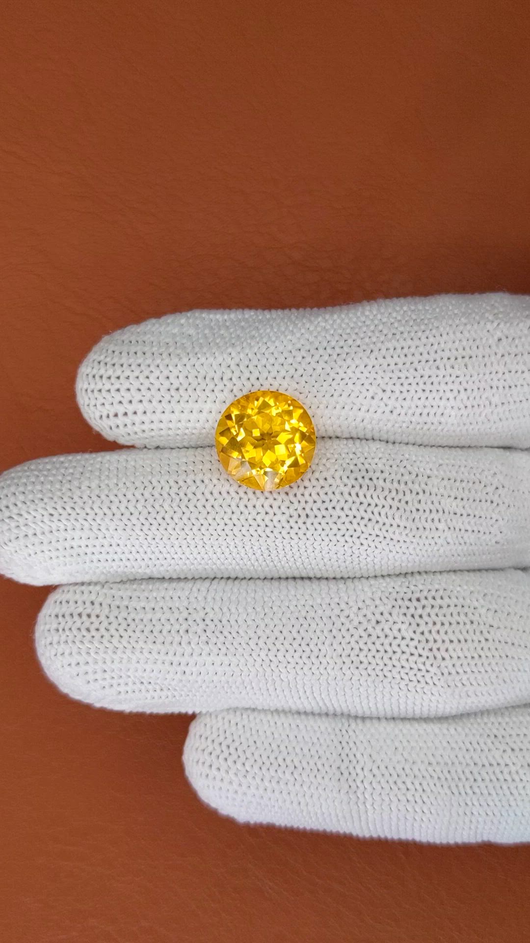5.84 Ct. Yellow Citrine from Brazil Size Video