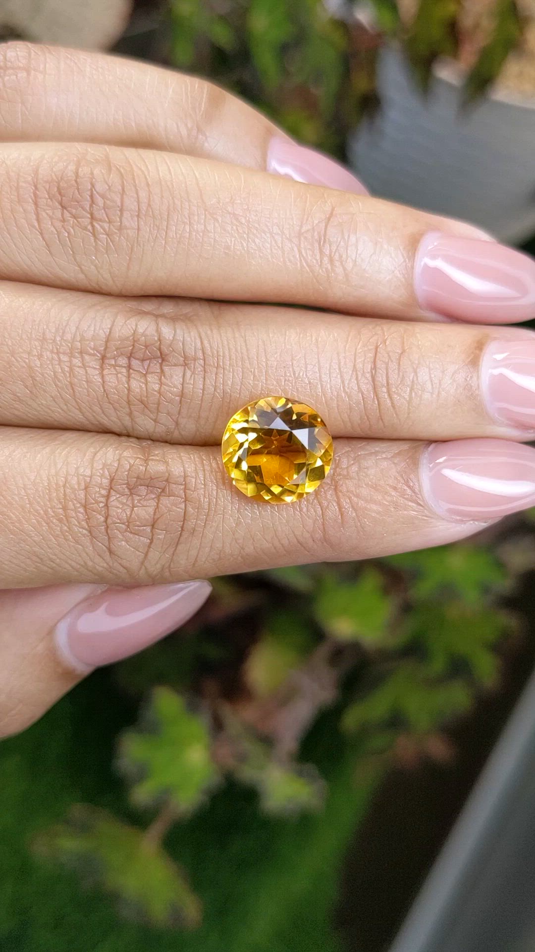 5.84 Ct. Yellow Citrine from Brazil Size Video