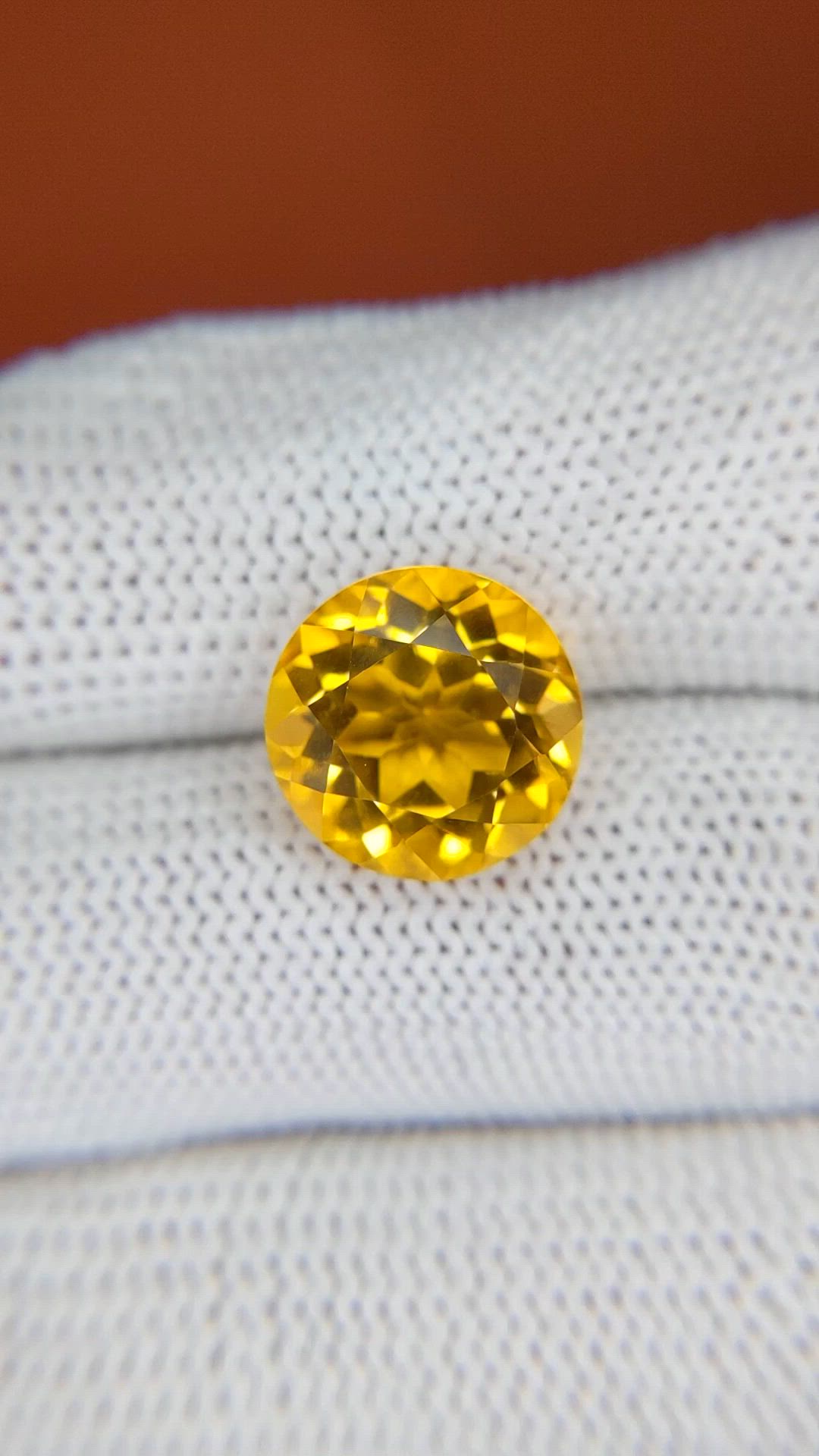 5.84 Ct. Yellow Citrine from Brazil Size Video