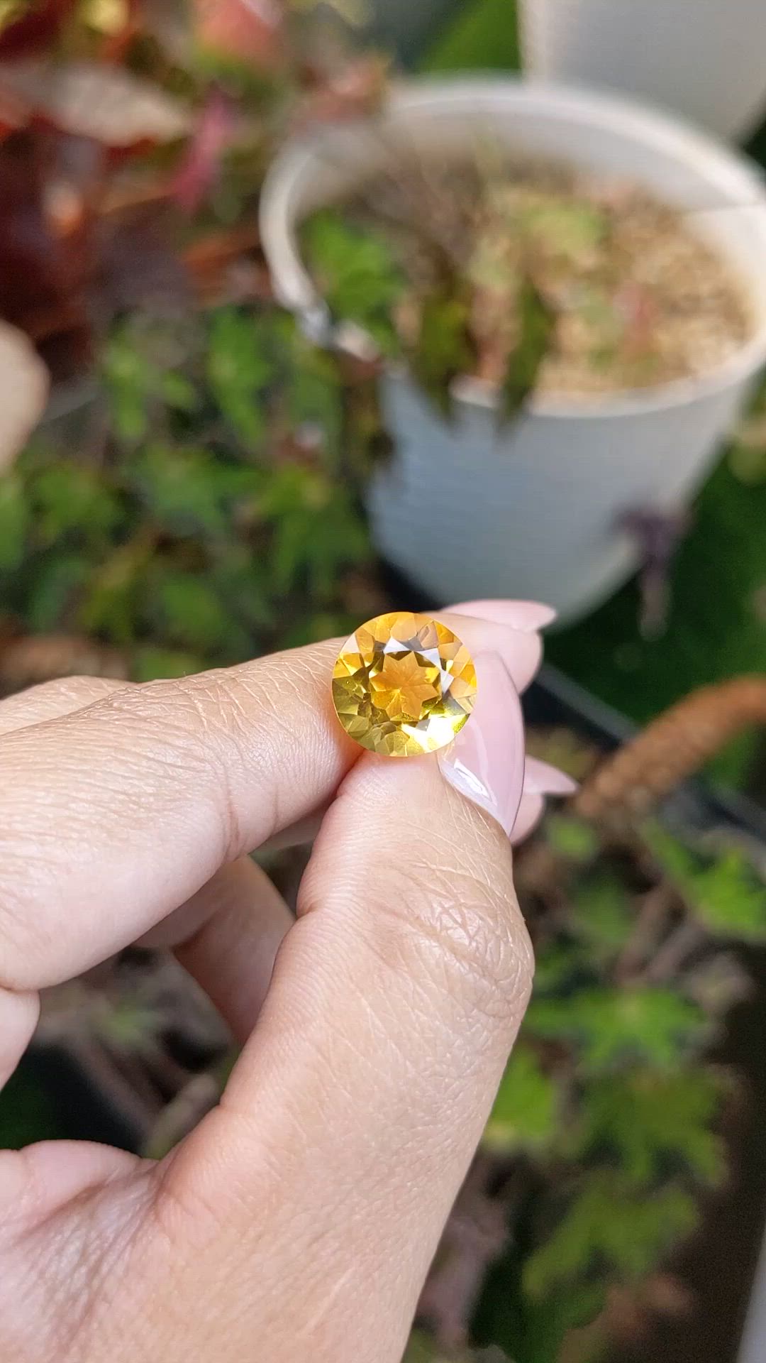 5.38 Ct. Orangish Yellow Citrine from Brazil Size Video