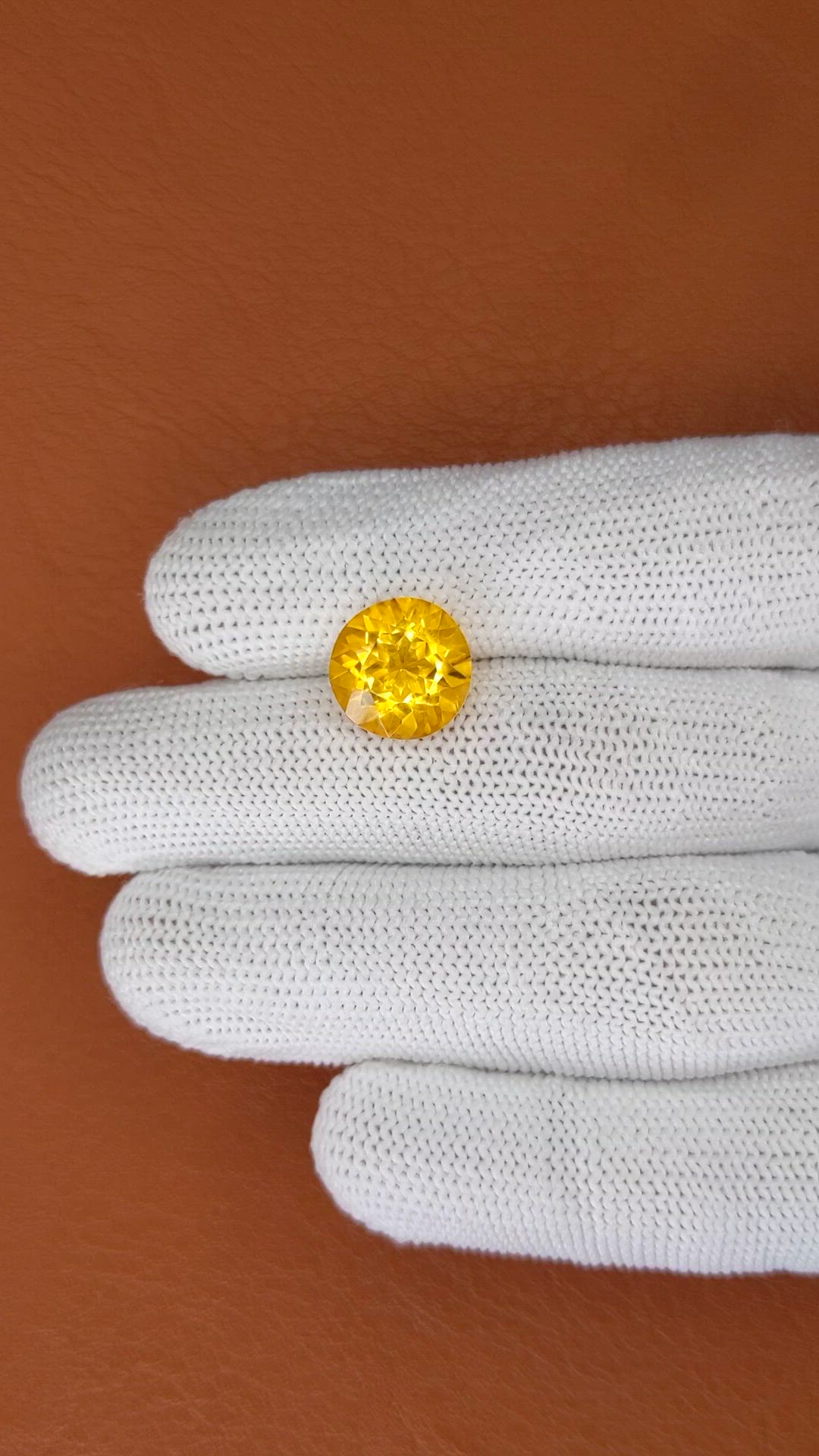 5.38 Ct. Orangish Yellow Citrine from Brazil Size Video