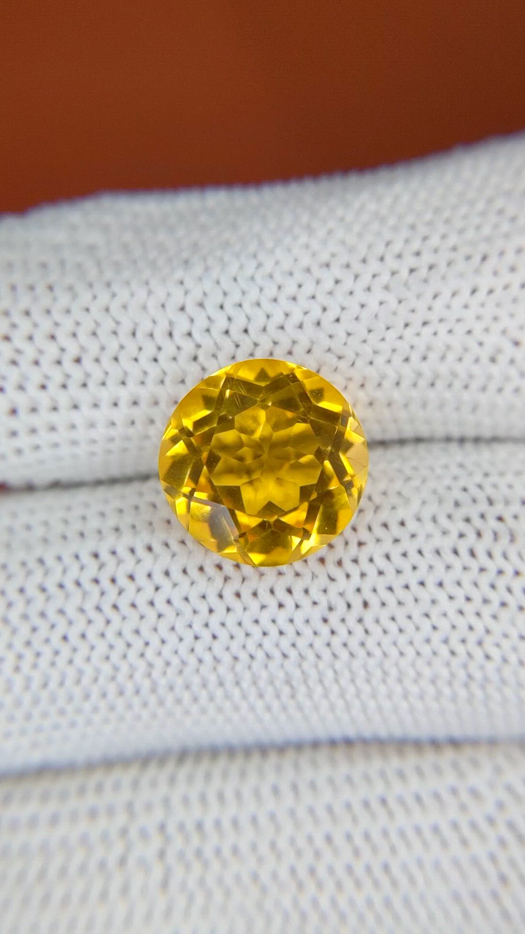 5.37 Ct. Yellow Citrine from Brazil Size Video