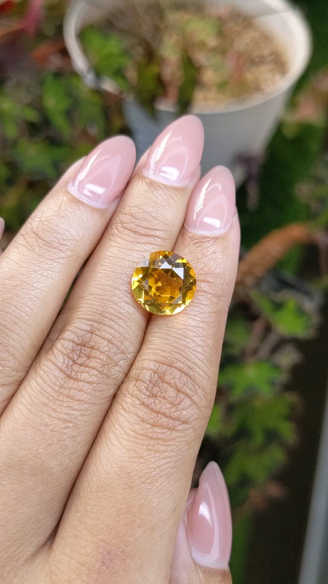 5.37 Ct. Yellow Citrine from Brazil Size Video