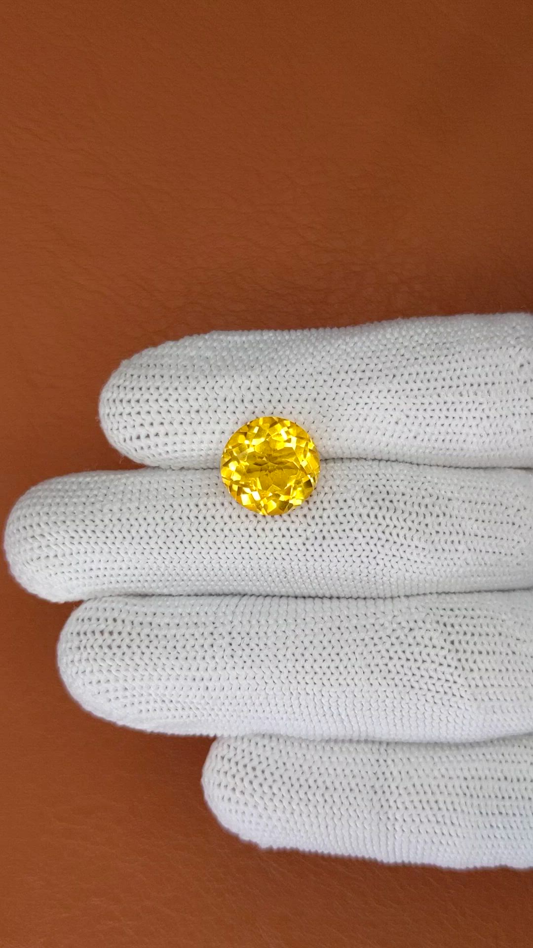 5.37 Ct. Yellow Citrine from Brazil Size Video