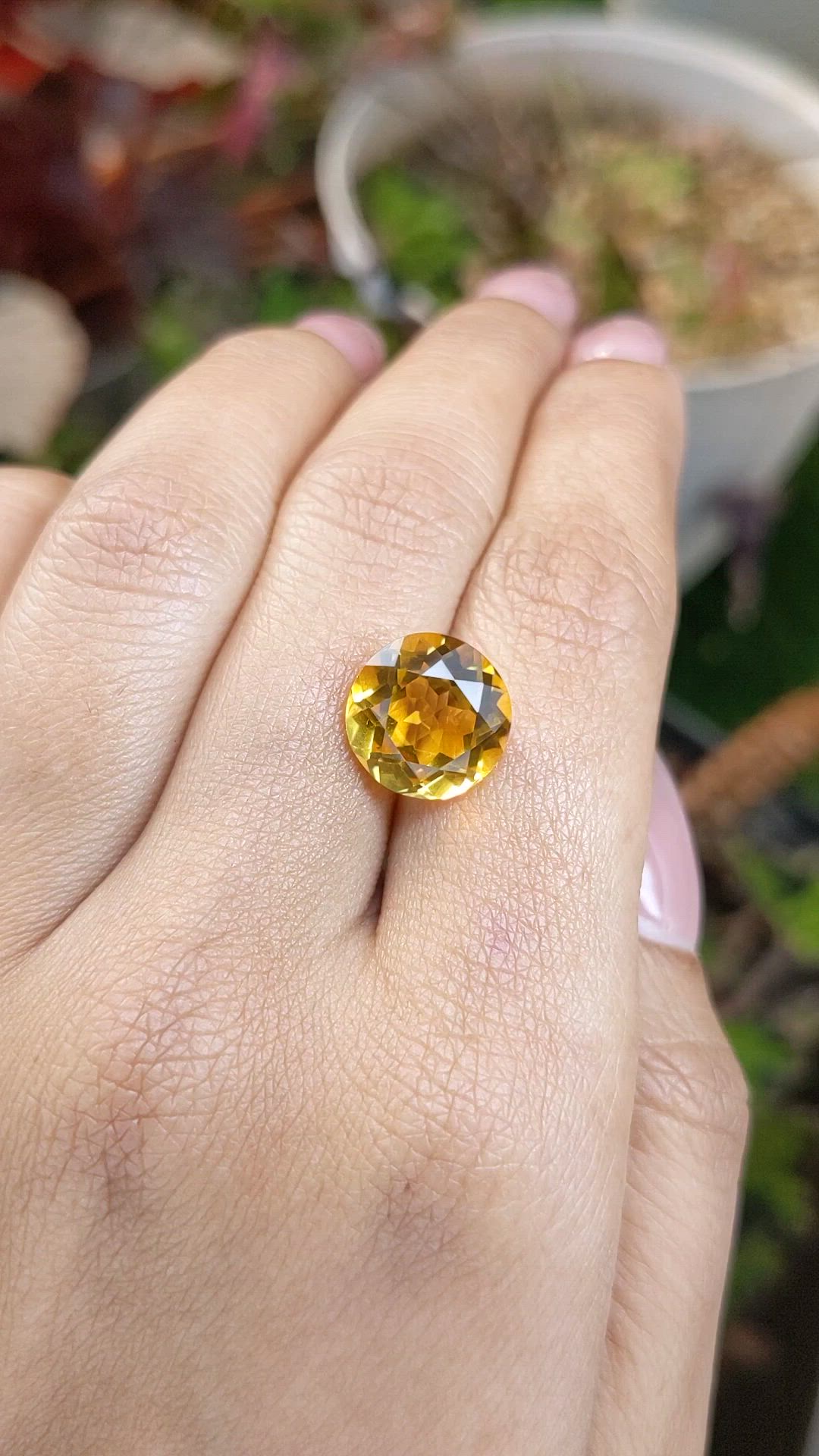 5.37 Ct. Yellow Citrine from Brazil Size Video