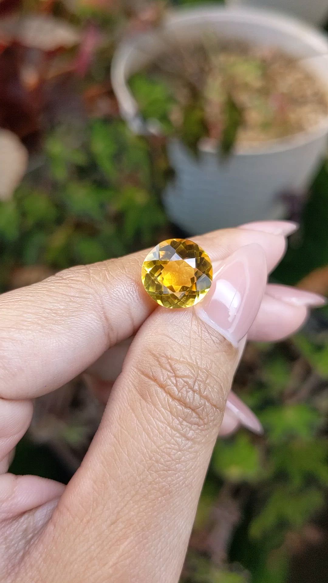 5.31 Ct. Yellow Citrine from Brazil Size Video