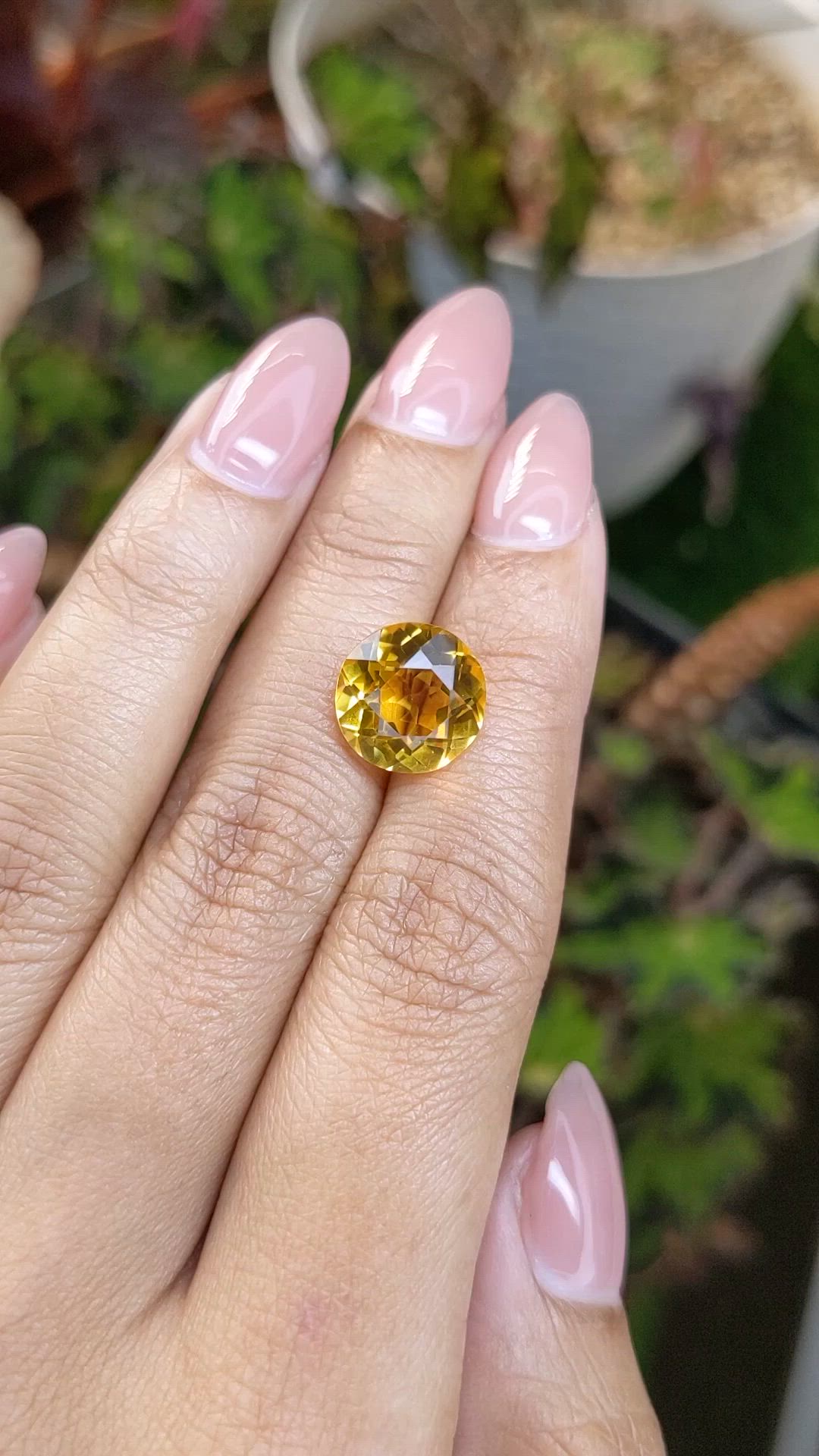 5.31 Ct. Yellow Citrine from Brazil Size Video