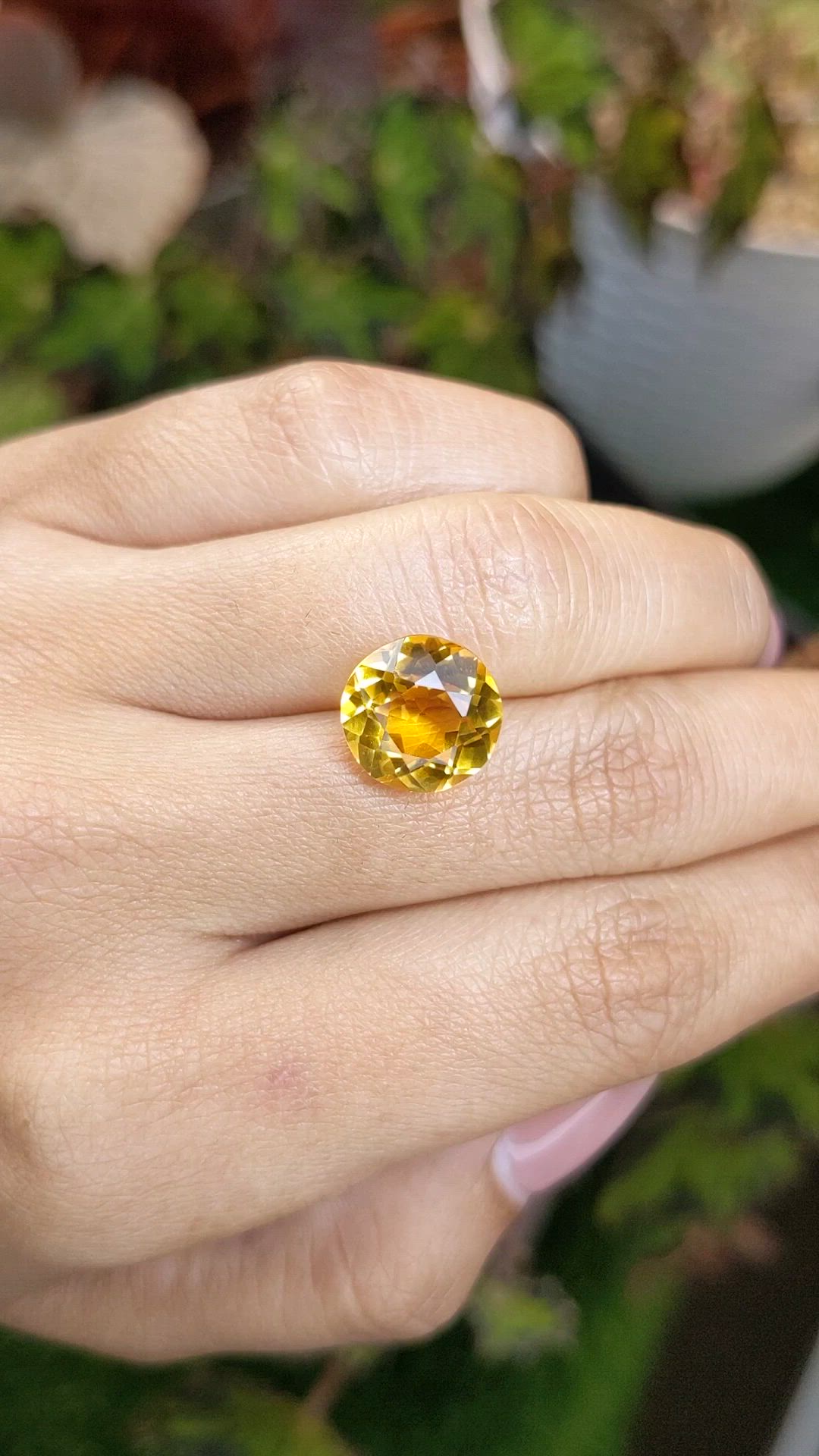 5.31 Ct. Yellow Citrine from Brazil Size Video