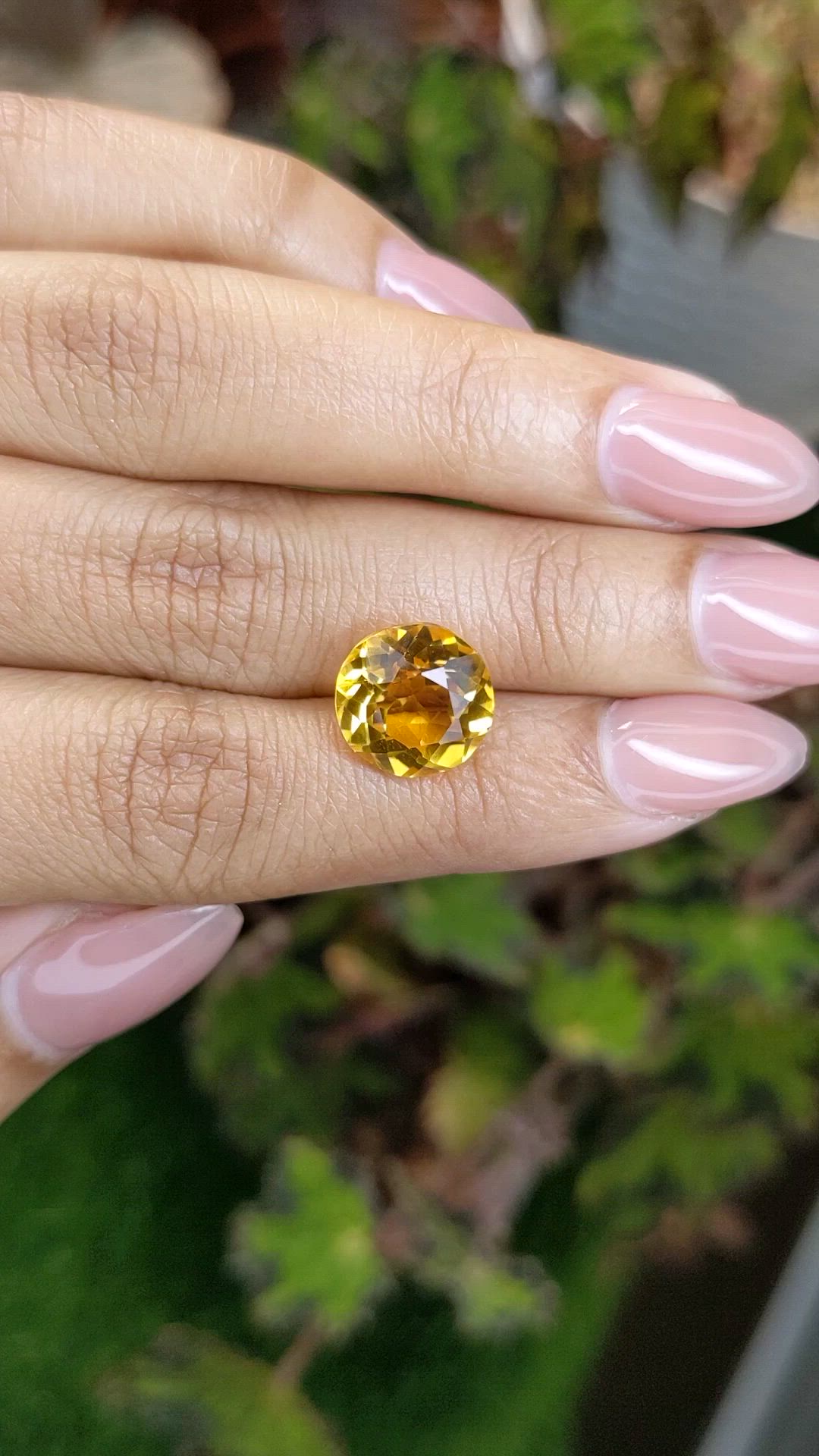 5.31 Ct. Yellow Citrine from Brazil Size Video
