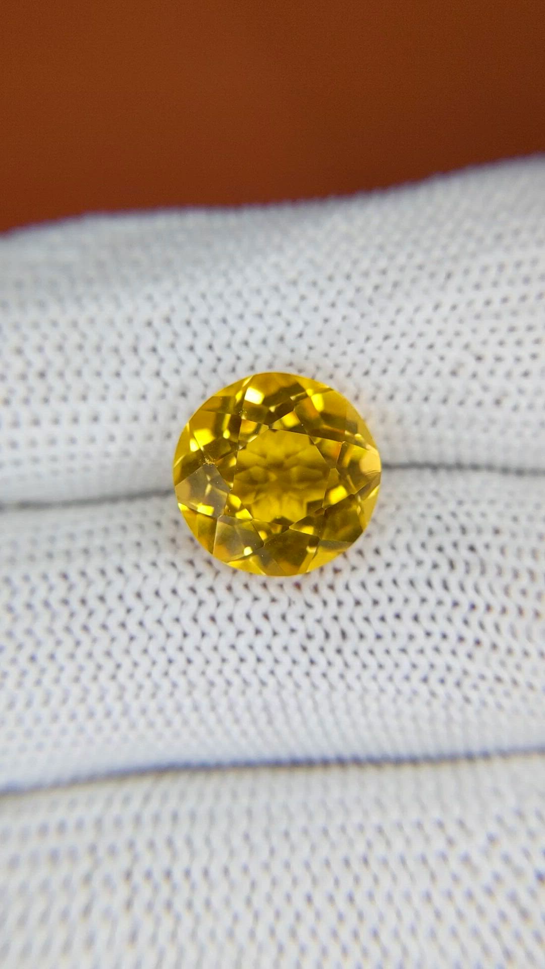 5.31 Ct. Yellow Citrine from Brazil Size Video