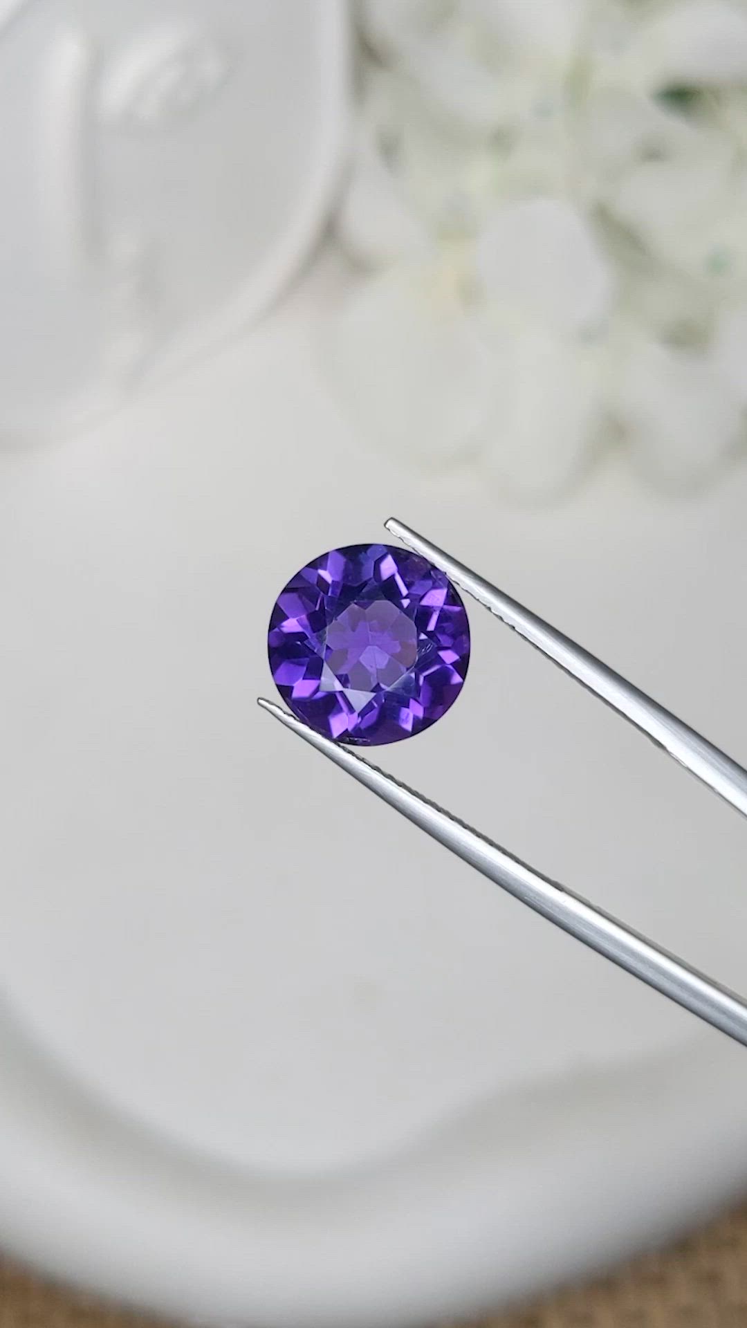 4.73 Ct. Purple Amethyst from Brazil Size Video