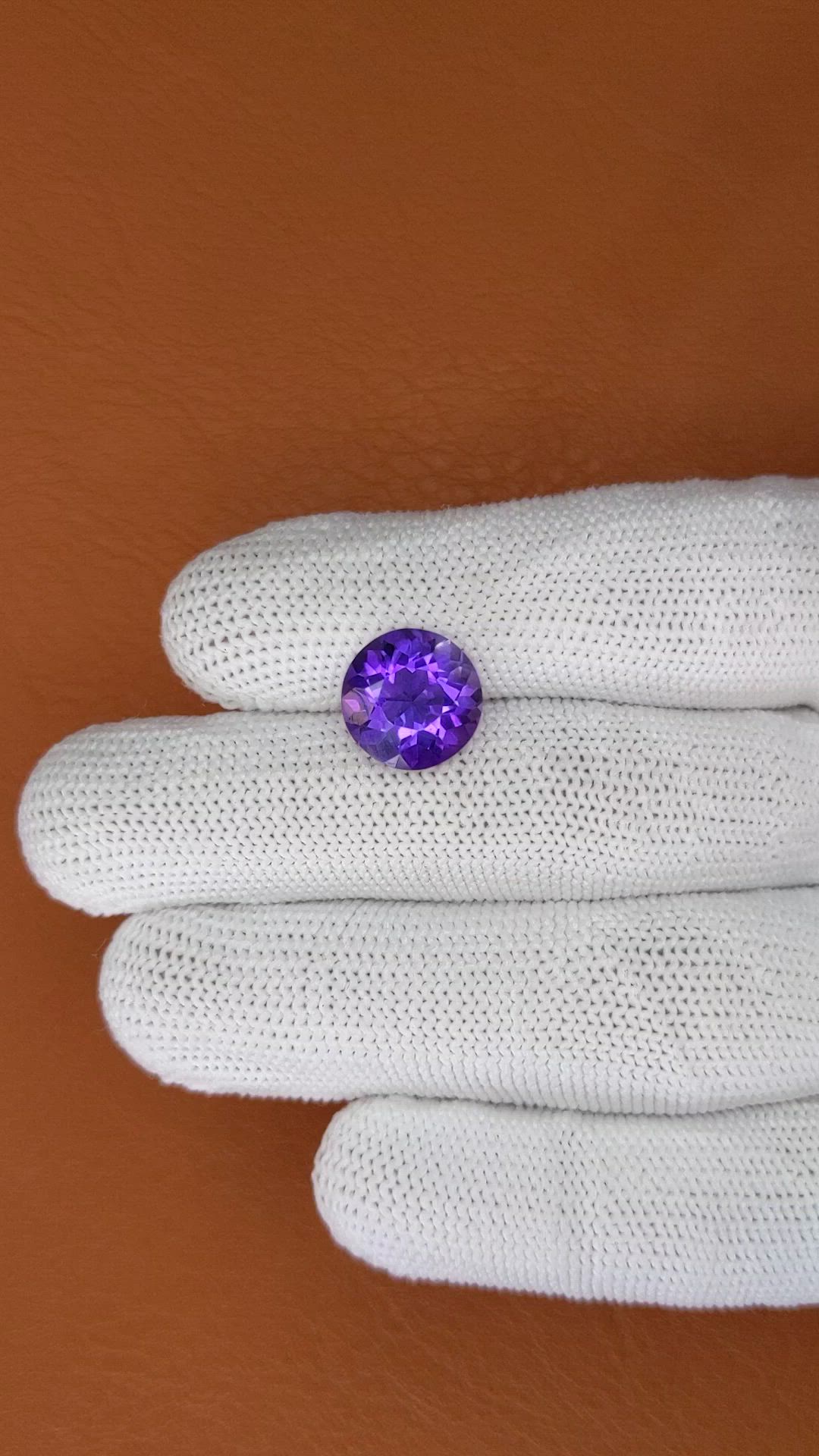 4.73 Ct. Purple Amethyst from Brazil Size Video