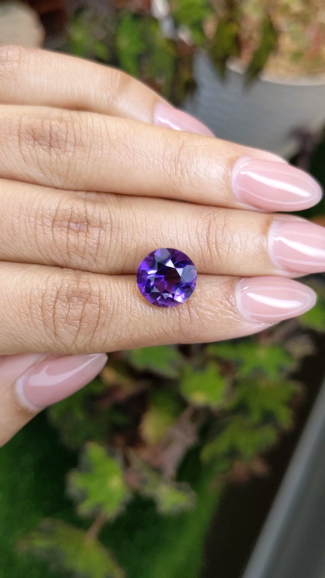 4.73 Ct. Purple Amethyst from Brazil Size Video