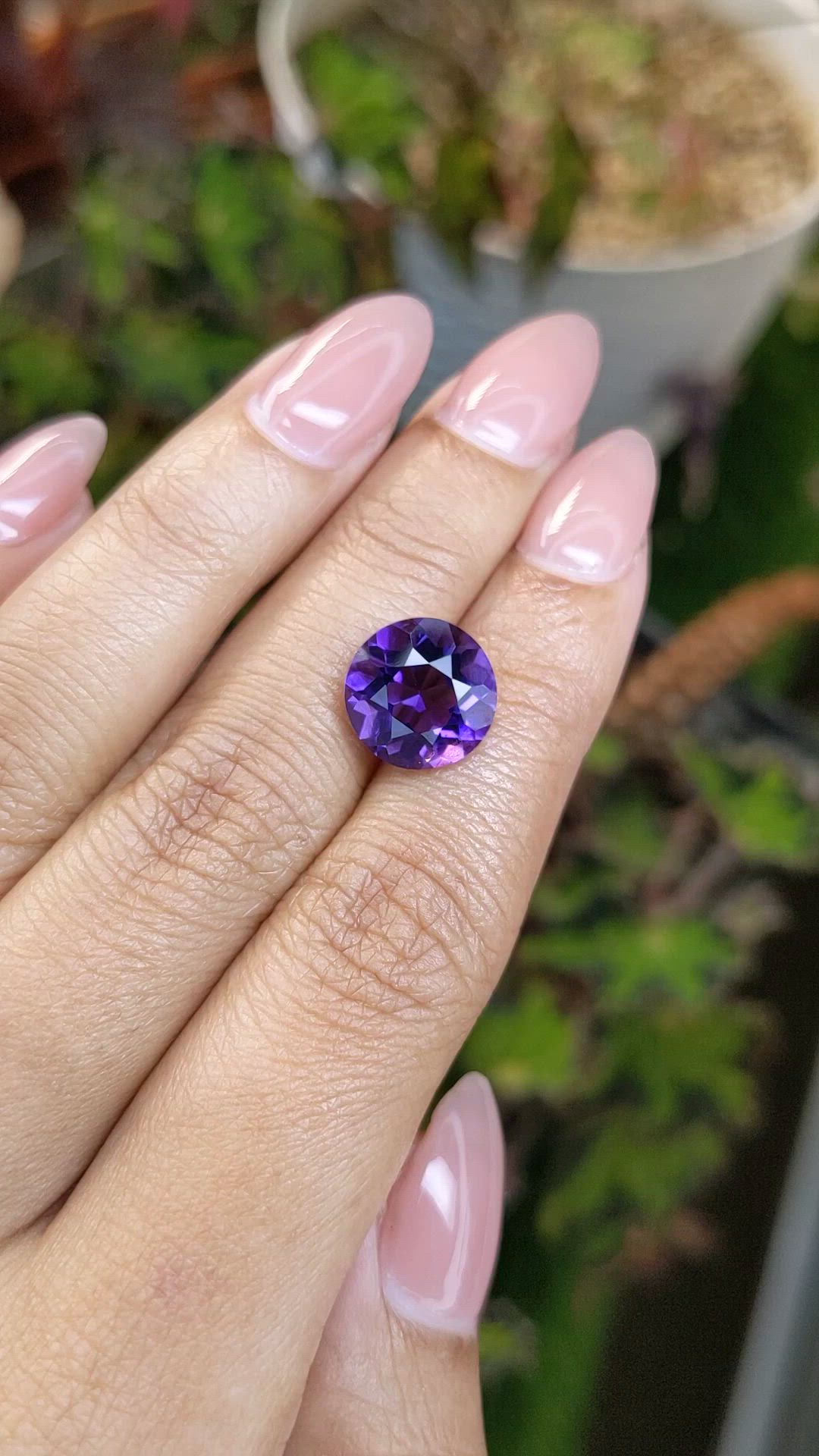 4.73 Ct. Purple Amethyst from Brazil Size Video