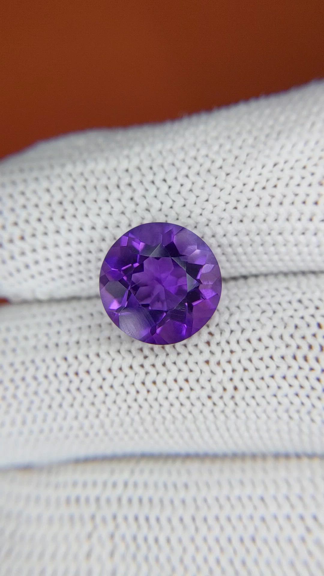 4.73 Ct. Purple Amethyst from Brazil Size Video