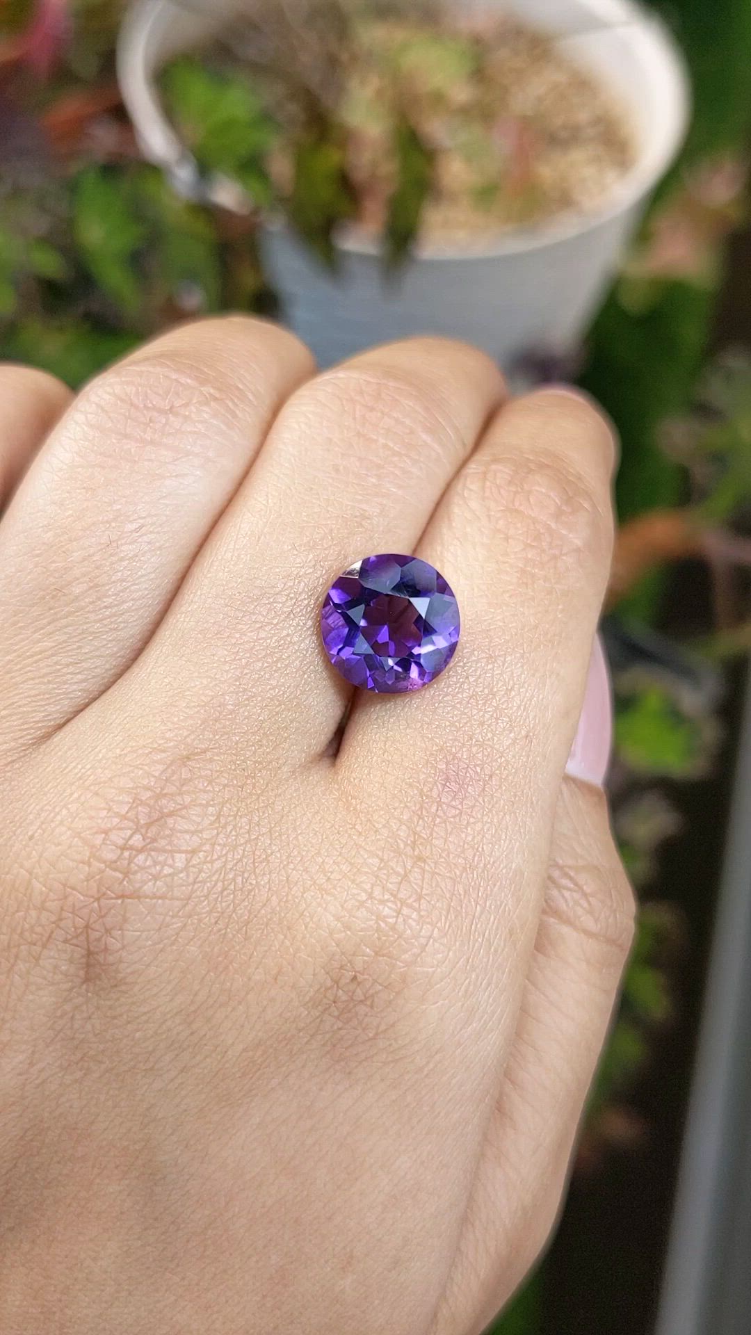 4.73 Ct. Purple Amethyst from Brazil Size Video
