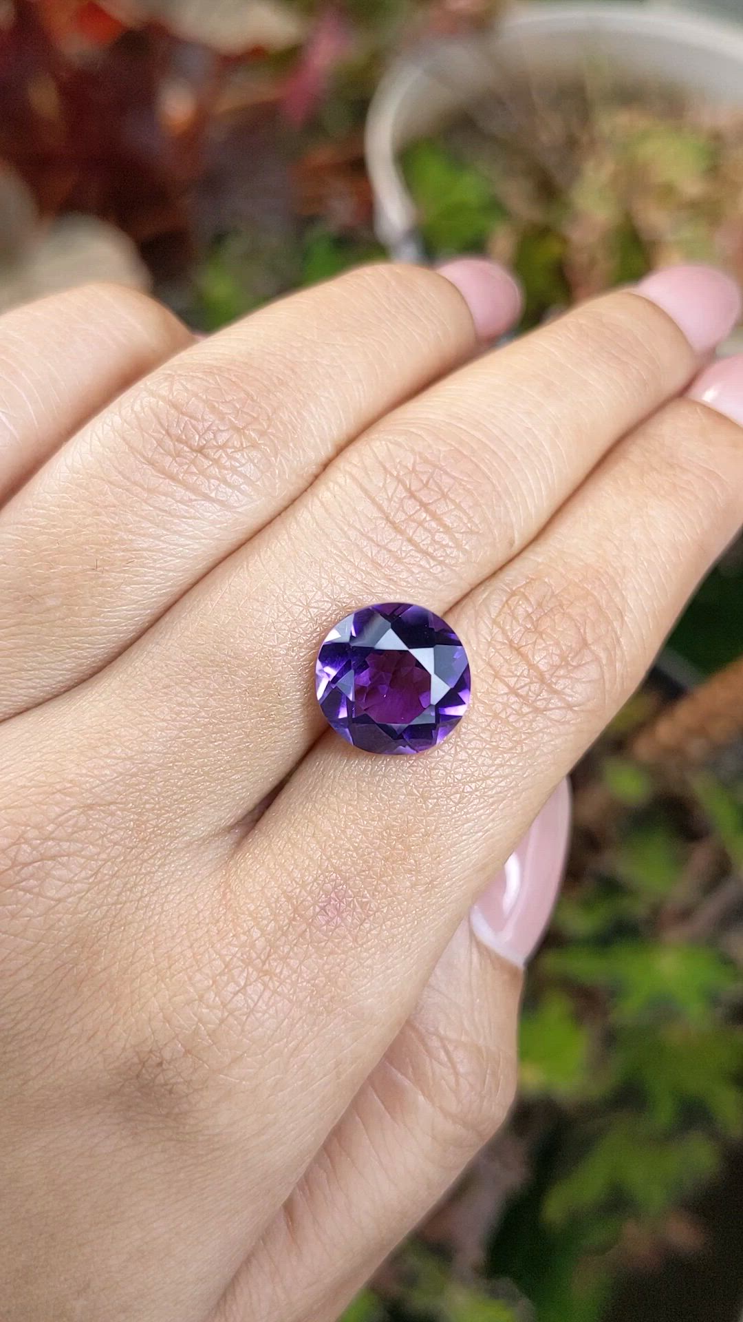 6.17 Ct. Purple Amethyst from Brazil Size Video