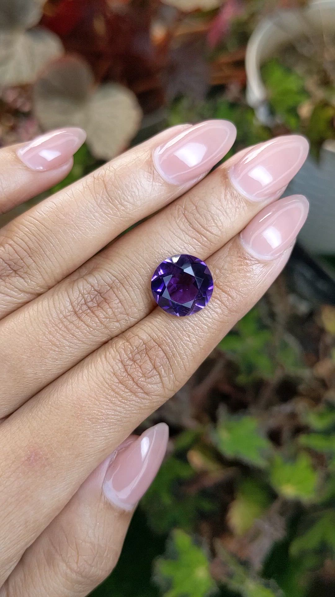 6.17 Ct. Purple Amethyst from Brazil Size Video