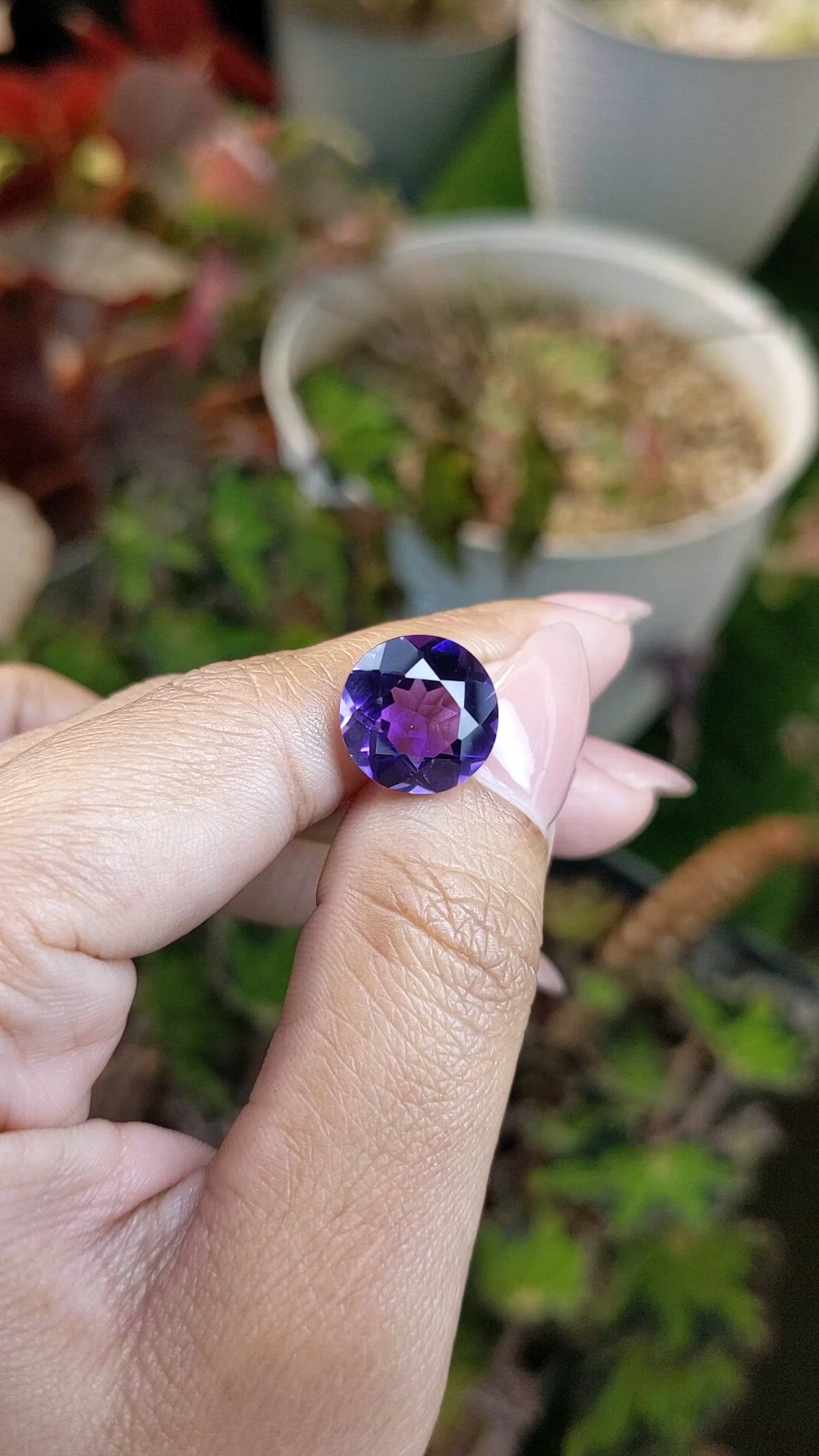 6.17 Ct. Purple Amethyst from Brazil Size Video