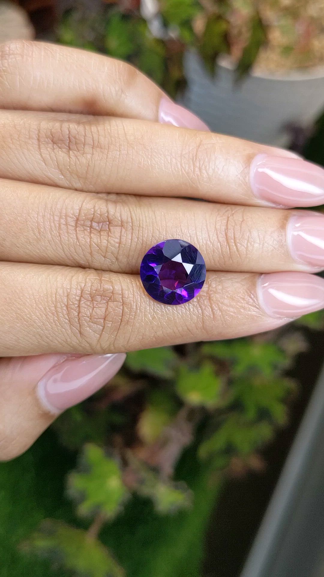 5.95 Ct. Purple Amethyst from Brazil Size Video