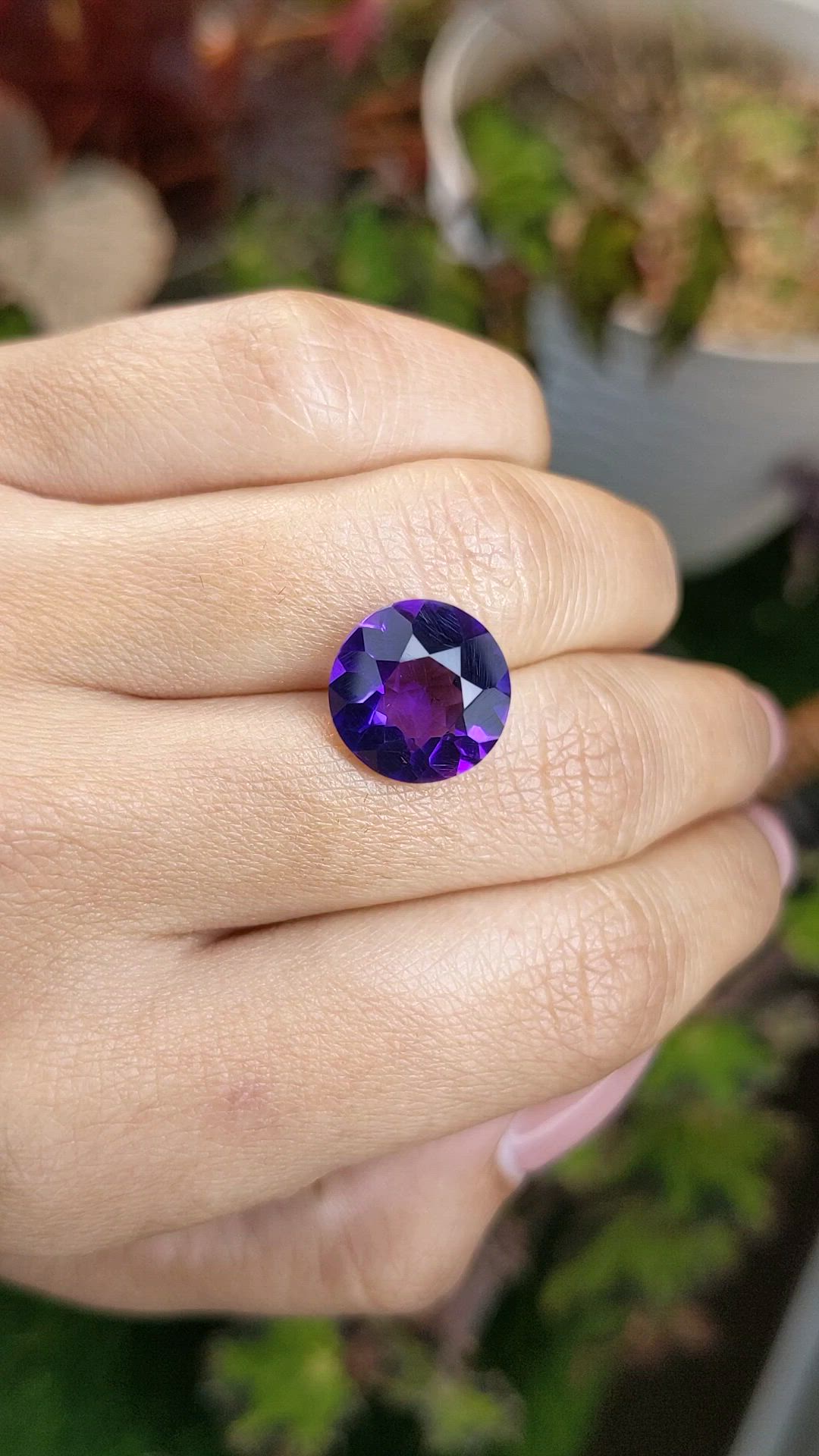 5.95 Ct. Purple Amethyst from Brazil Size Video
