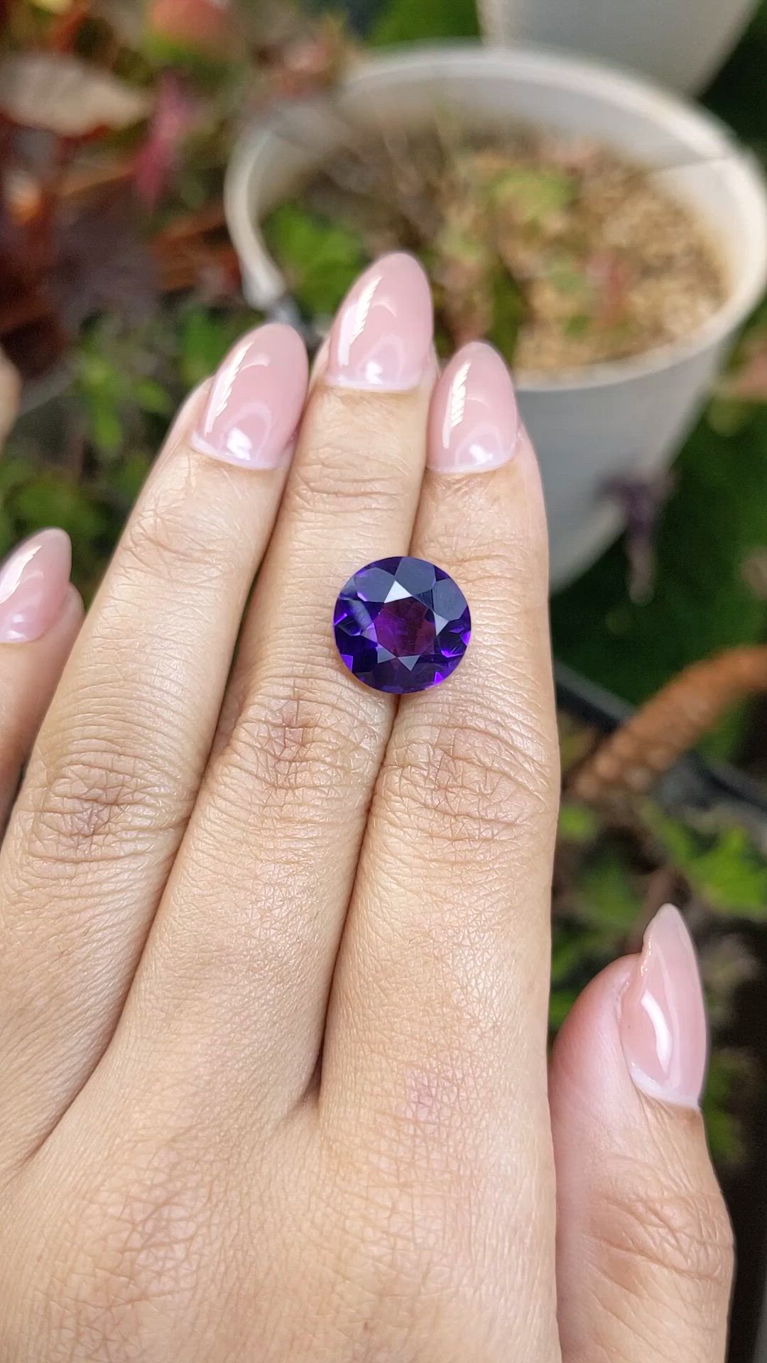 5.95 Ct. Purple Amethyst from Brazil Size Video
