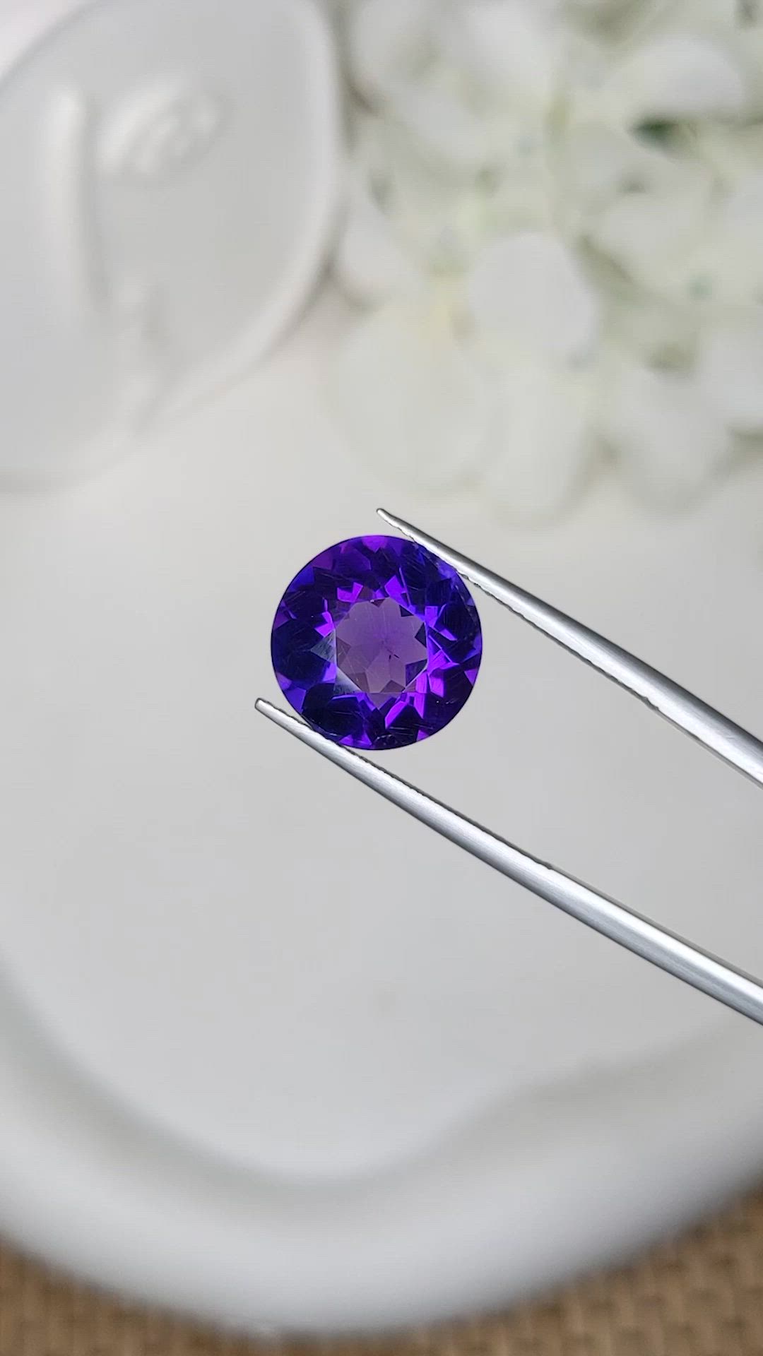 5.95 Ct. Purple Amethyst from Brazil Size Video