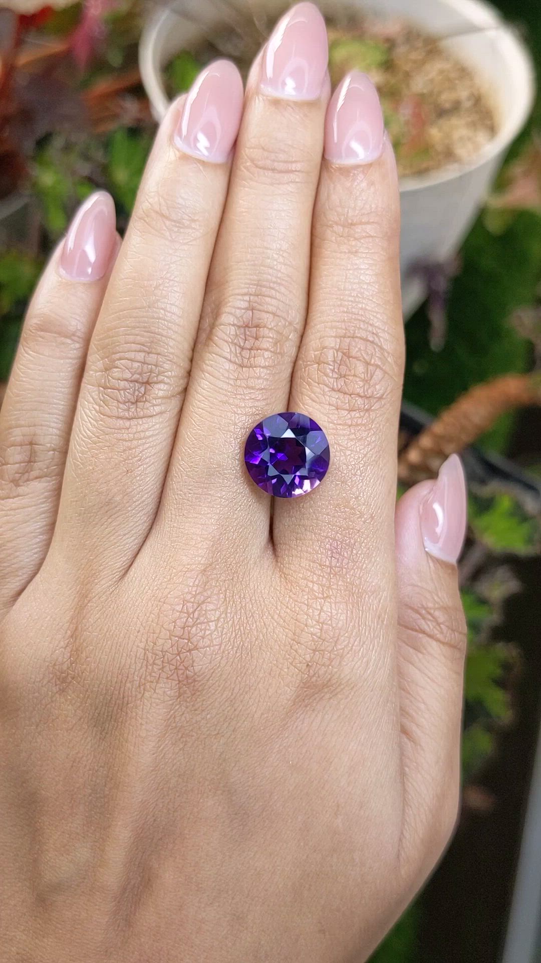 6.32 Ct. Purple Amethyst from Brazil Size Video