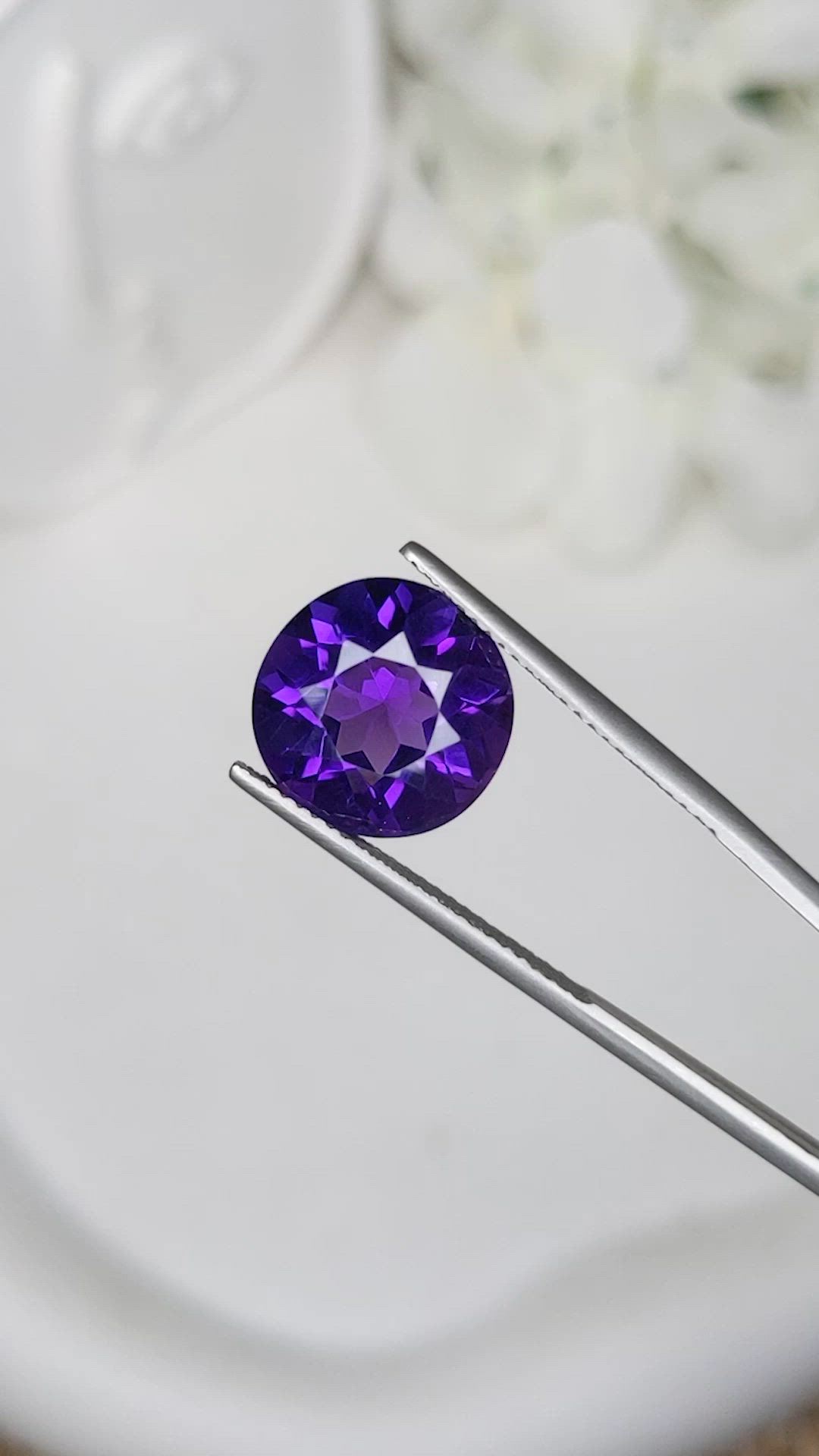 6.32 Ct. Purple Amethyst from Brazil Size Video